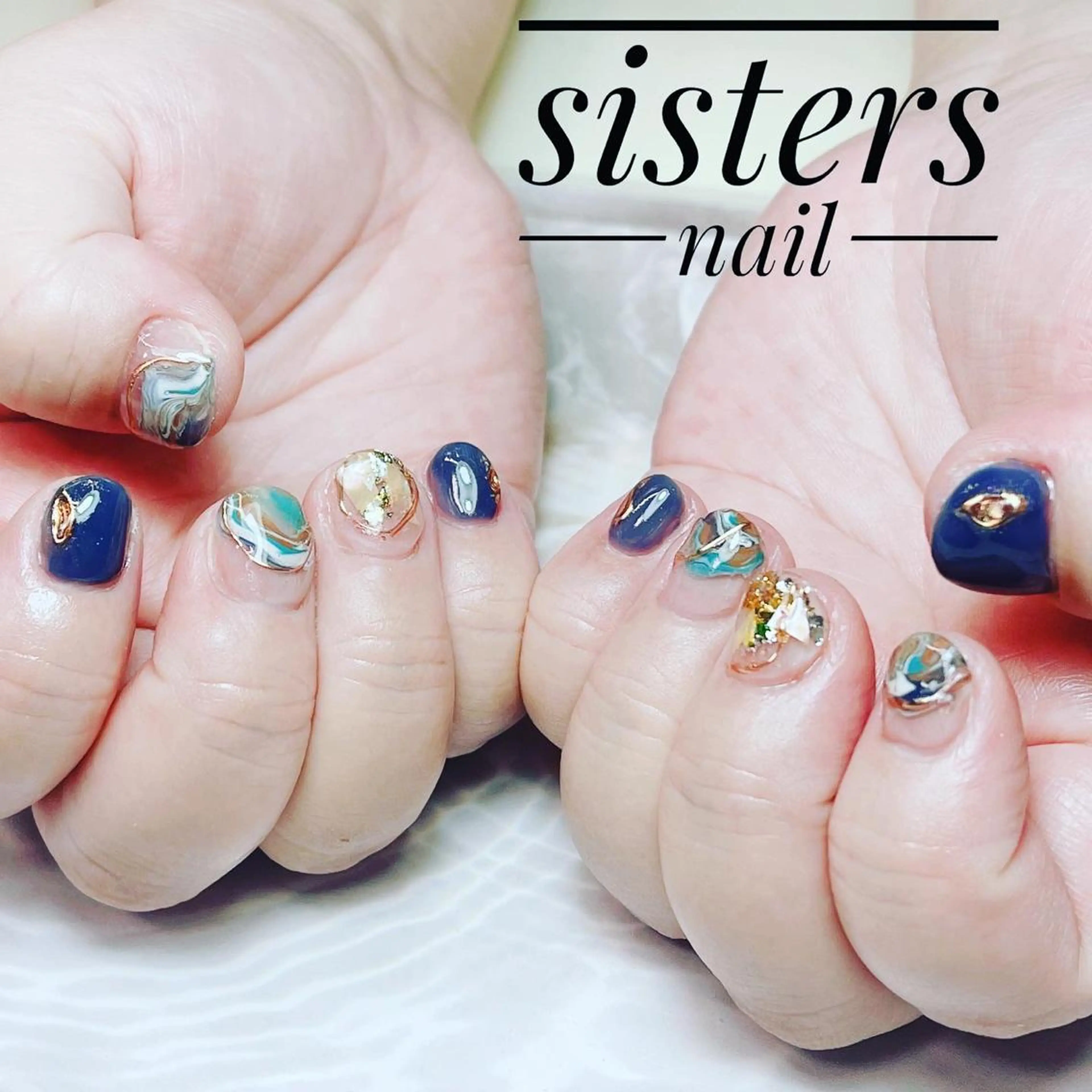 ネイル アートネイル ニュアンスネイル 夏ネイル sisters nail.fのネイルデザイン