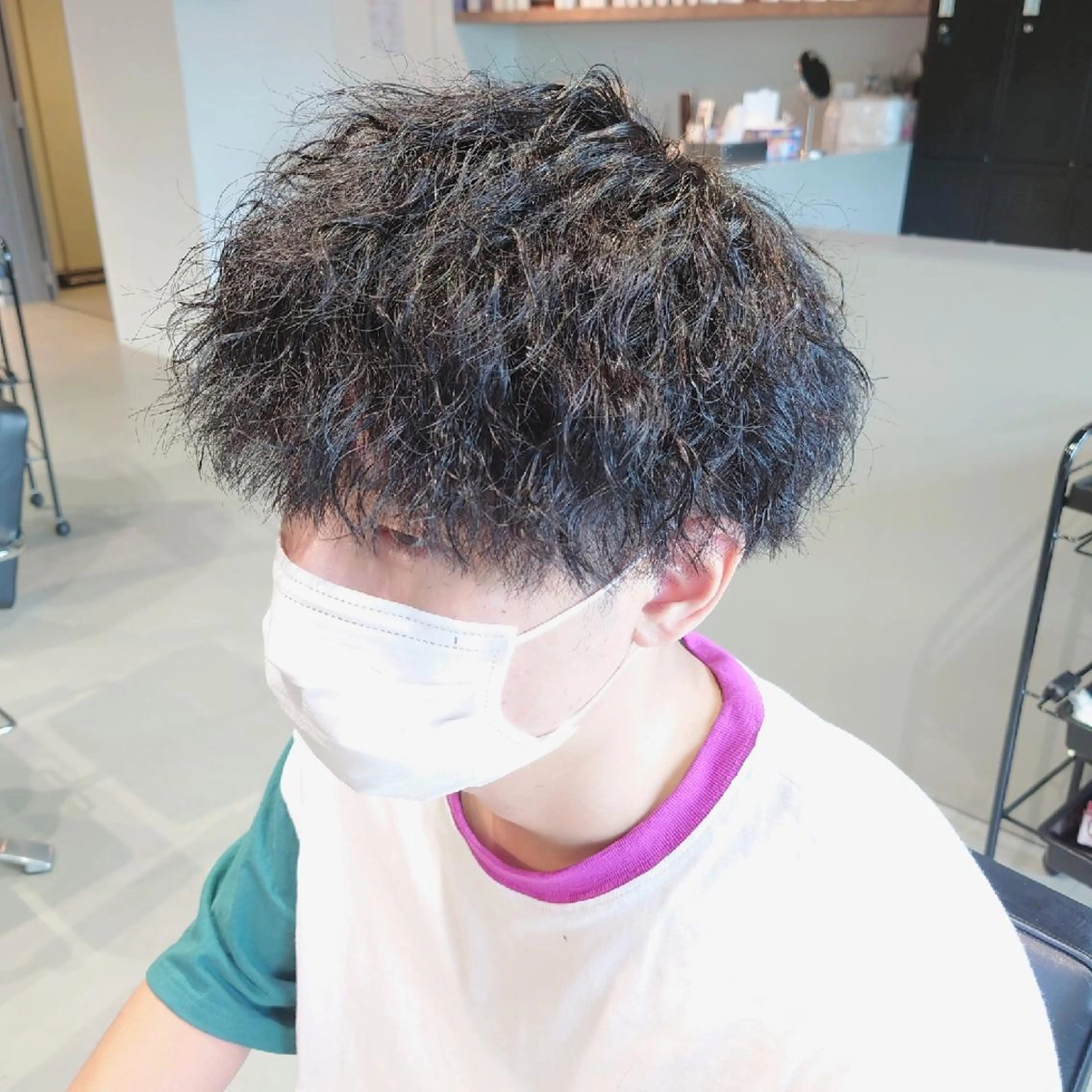 ショート メンズ パーマ iss所属・メンズ/パーマ特化 /波巻き/林洋平のヘアスタイル