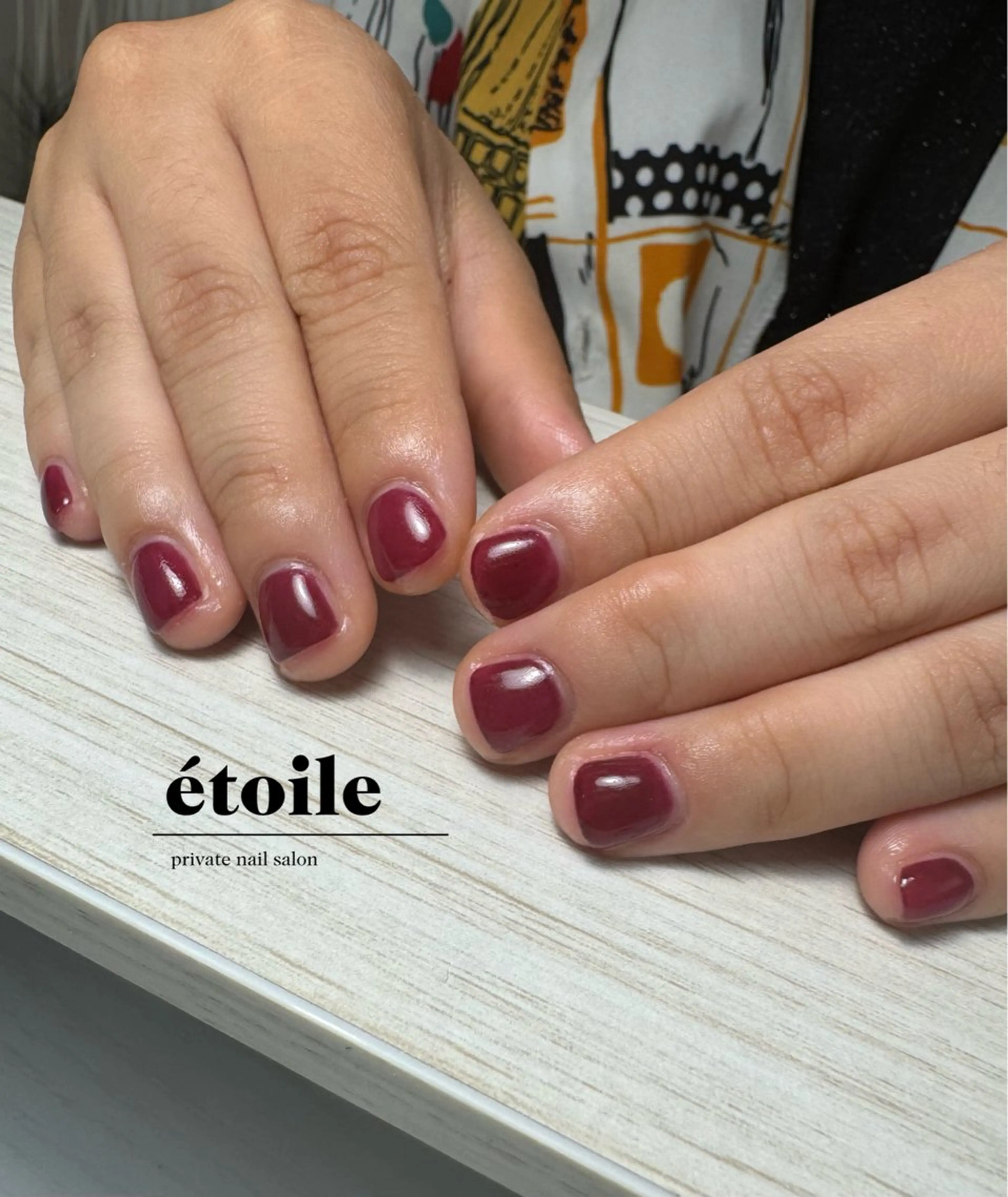 ネイル ボルドー ワンカラーネイル étoile ｜ayaのネイルデザイン