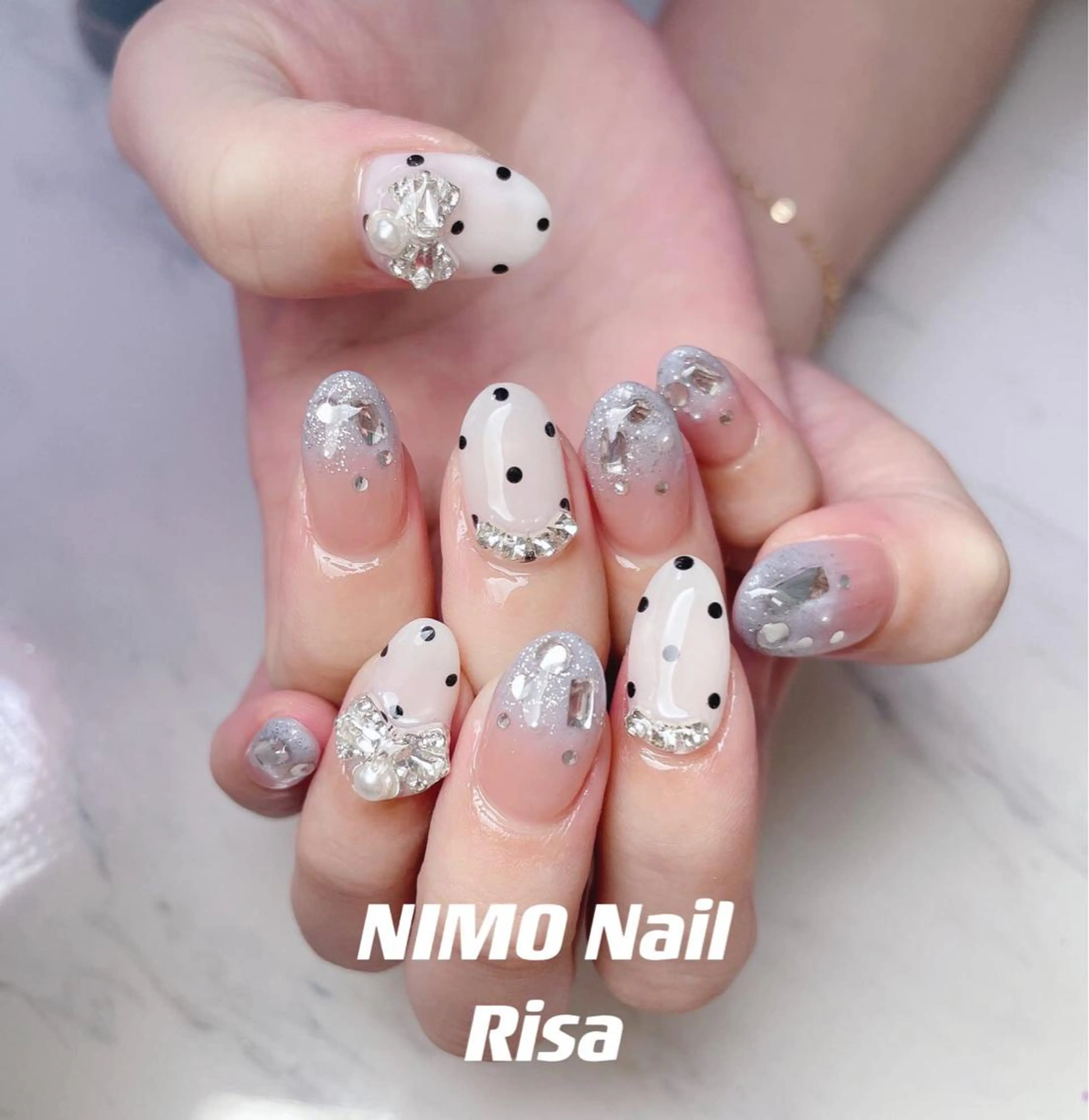 ネイル 水色 ハンドネイル RI SA☀️ リサのネイルデザイン