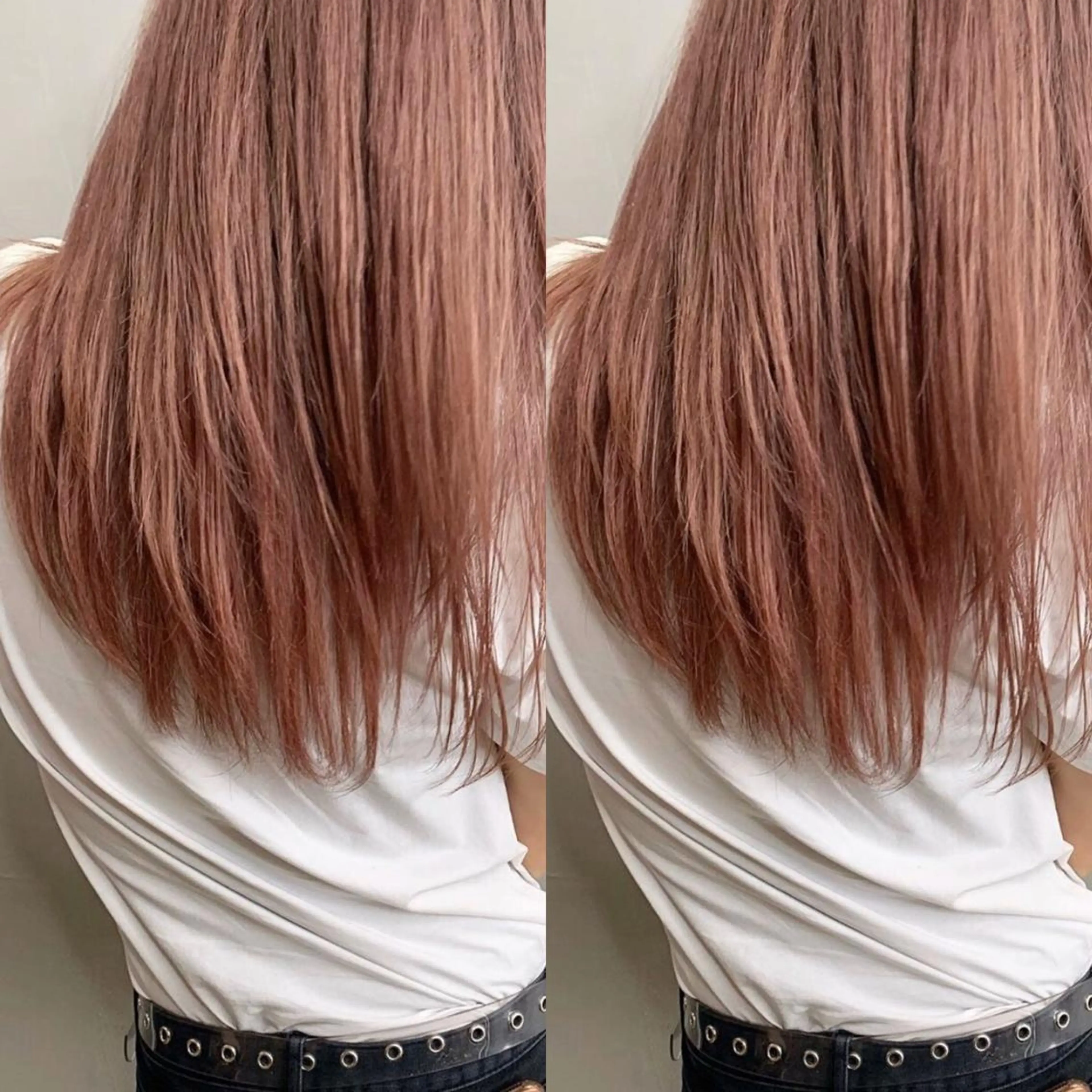 セミロング salowin 原宿 aroa所属・韓国／ハッシュカット ／透明感カラー／金野のヘアスタイル