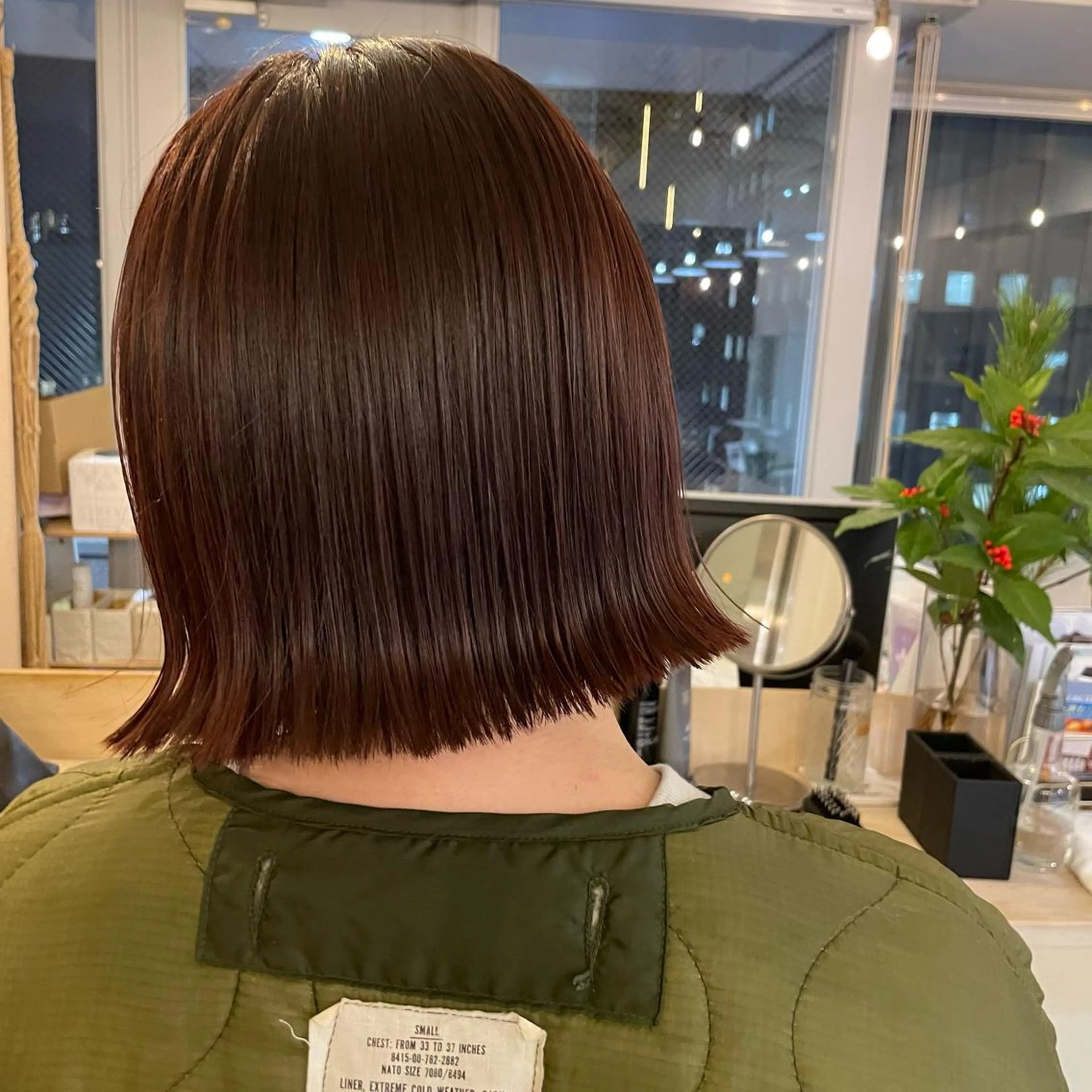 ショート カラー ベージュカラー ボブ ボブウルフ／ボブ Satsuki【名駅のヘアスタイル