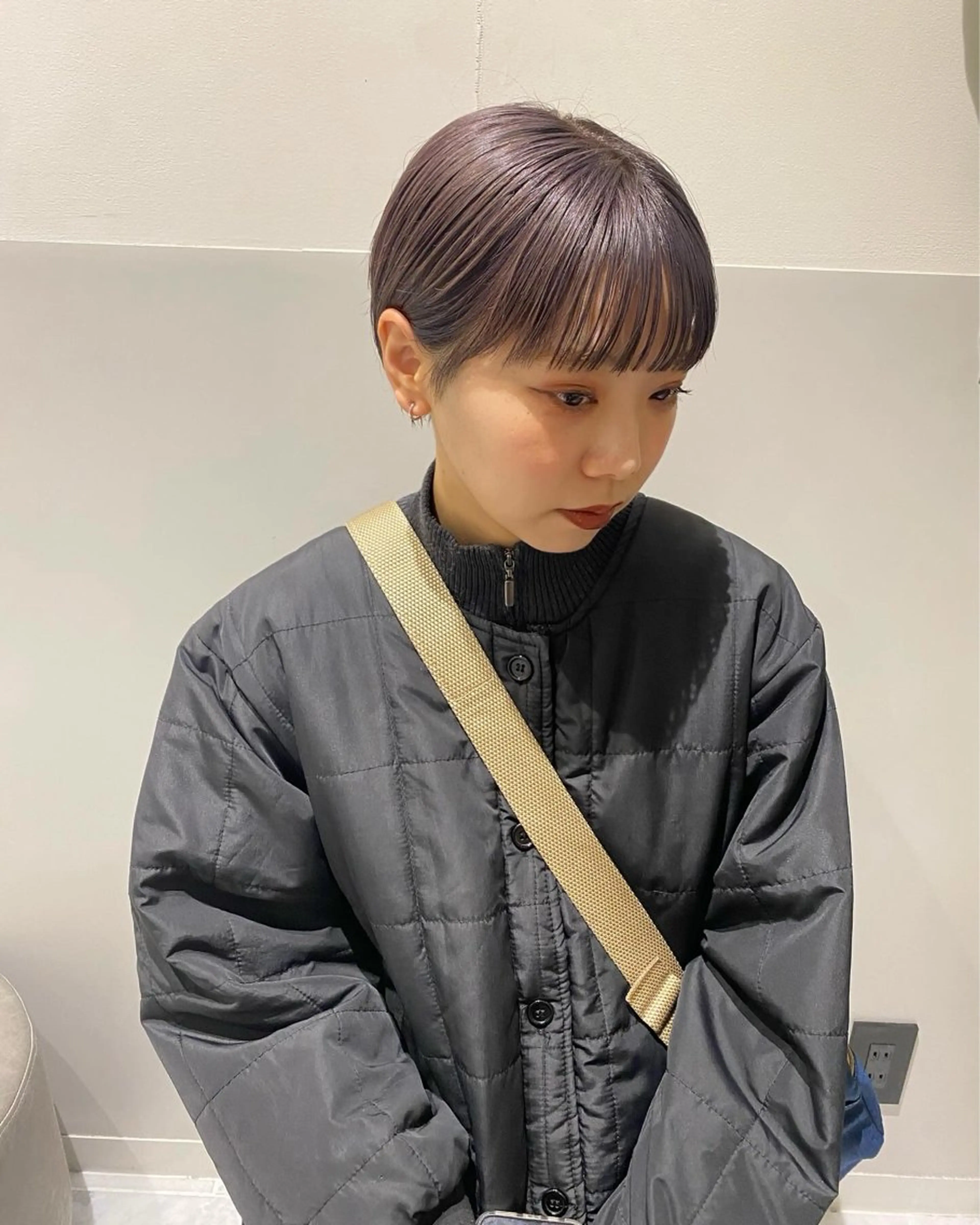 ショート カラー カット ヘアカラー トリートメント IVORY.所属・🟩くすみブラウン/ ショート/ボブ/大司のヘアスタイル