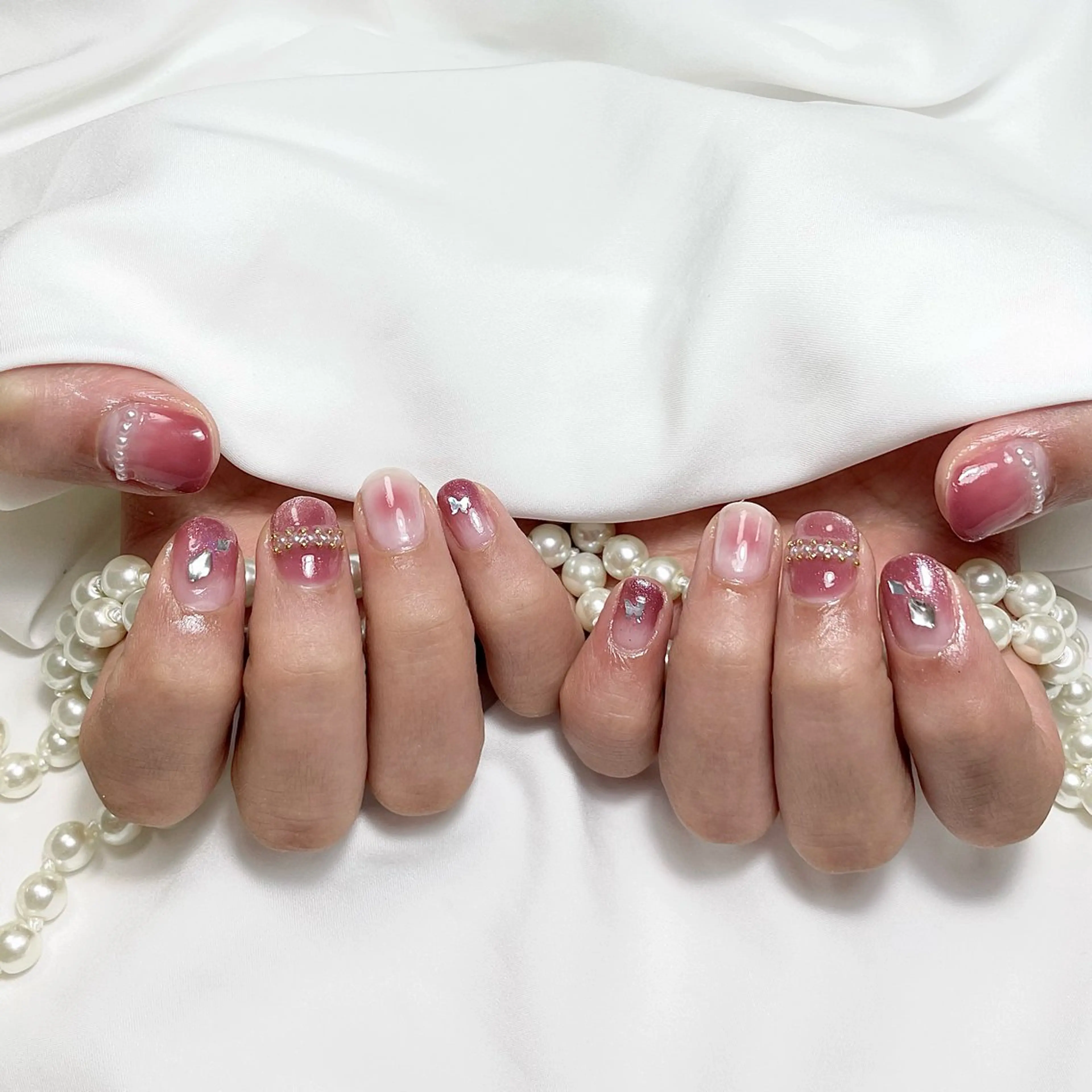 ネイル By moonネイル 🌷ワンホン/韓国風のネイルデザイン