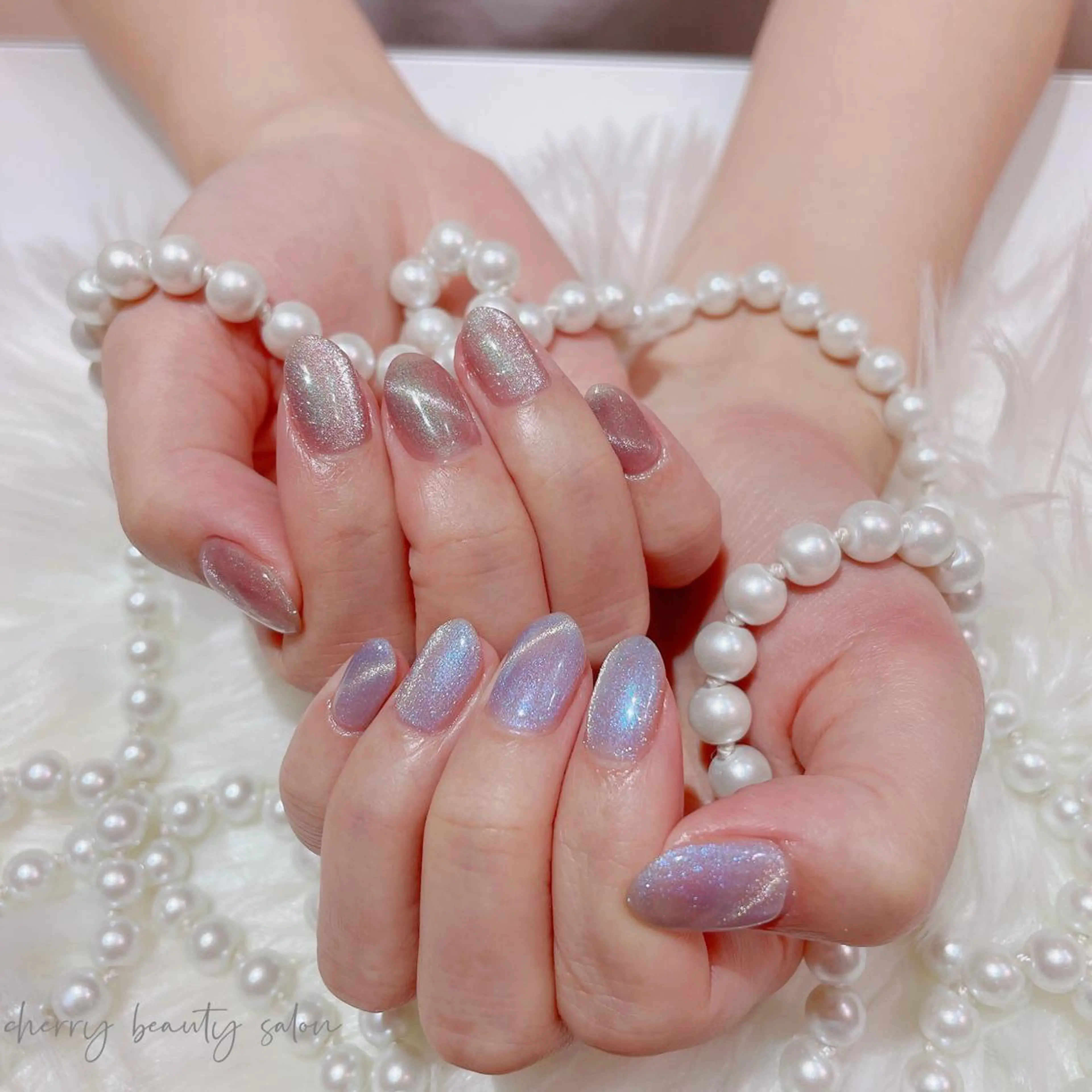 ミディアム ネイル SAKURA 🍒のネイルデザイン