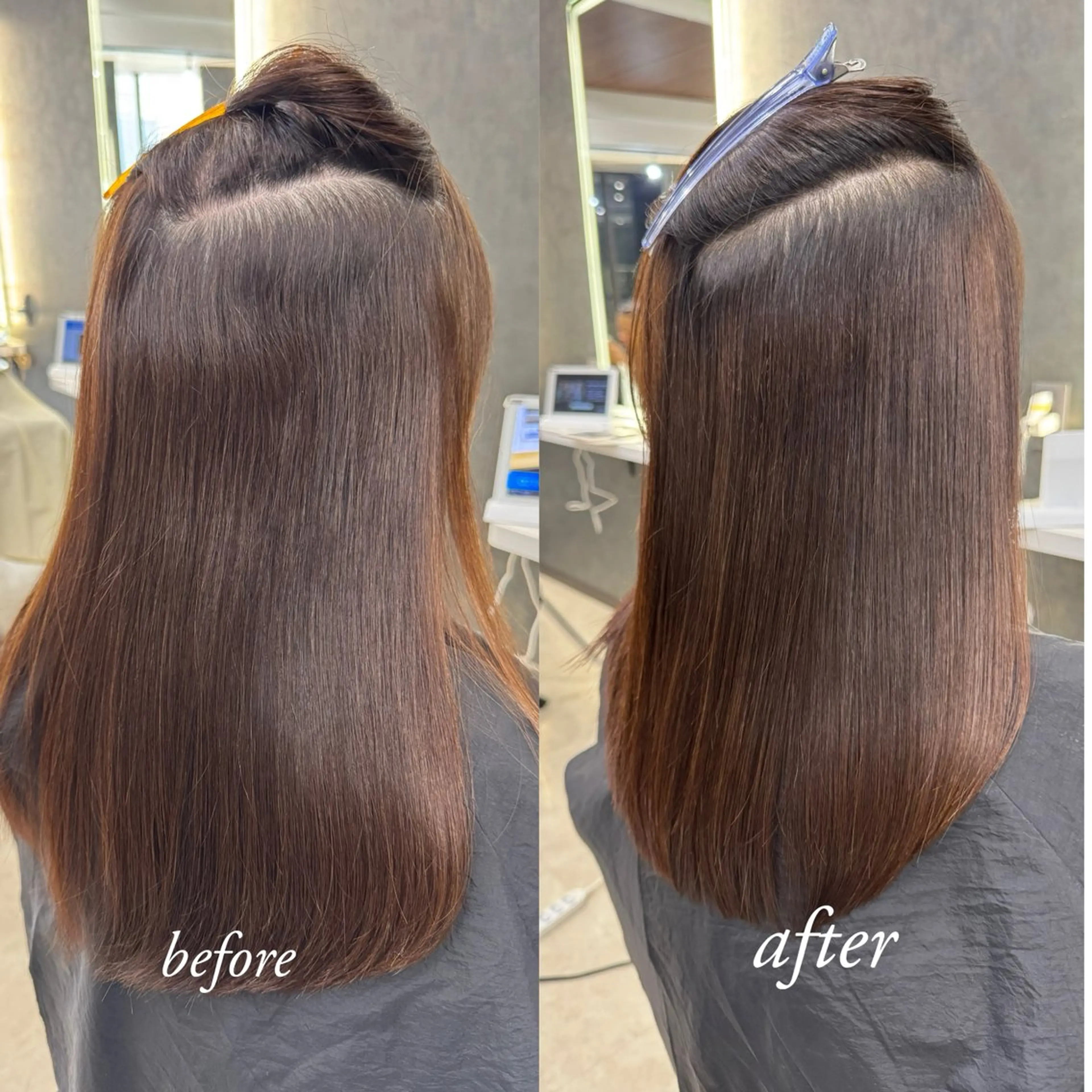 【広がり・うねりに◎】縮毛矯正🪞＋骨格矯正カット🤍＋ダメージレストリートメント🤍の写真