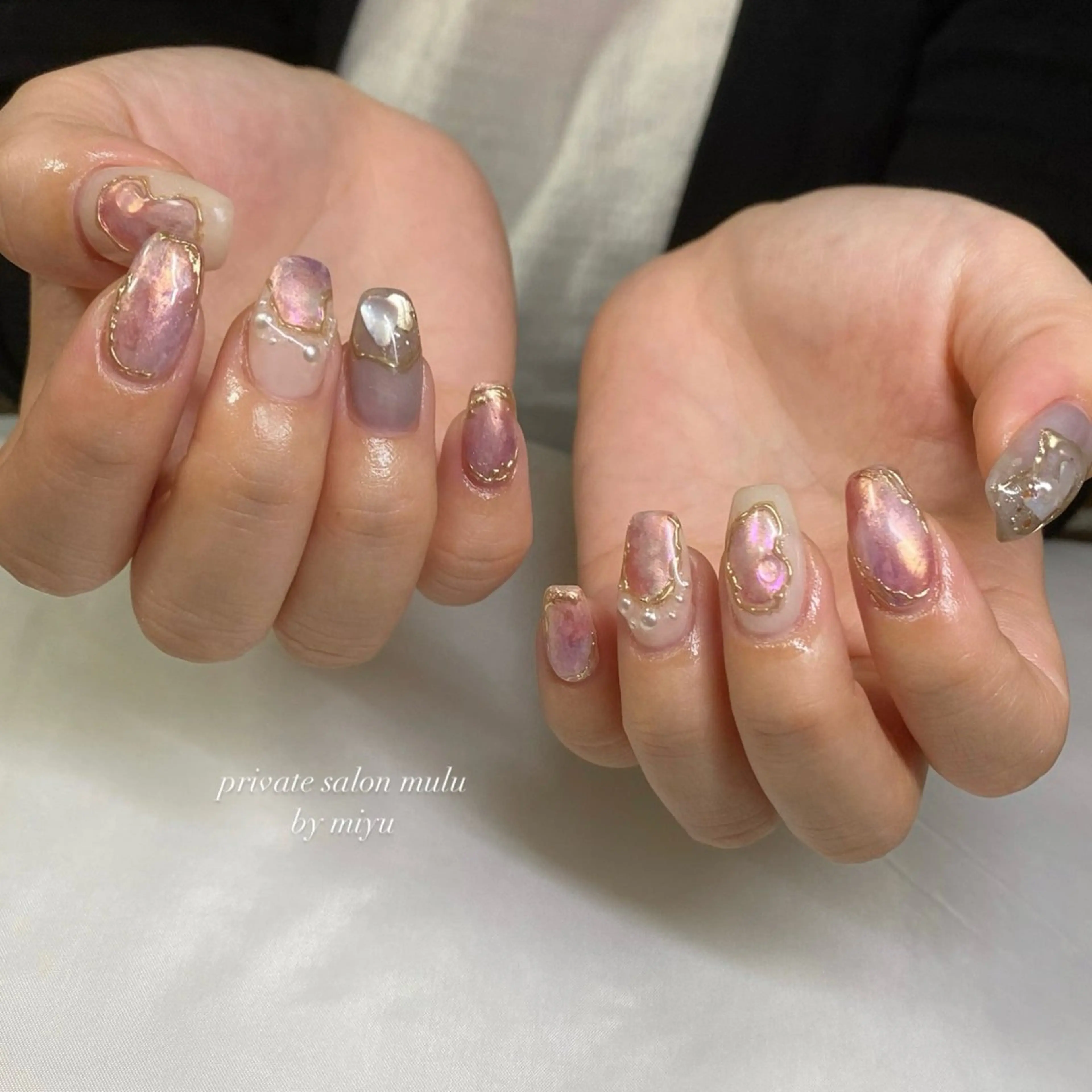 ネイル オーロラネイル nail salon muluのネイルデザイン
