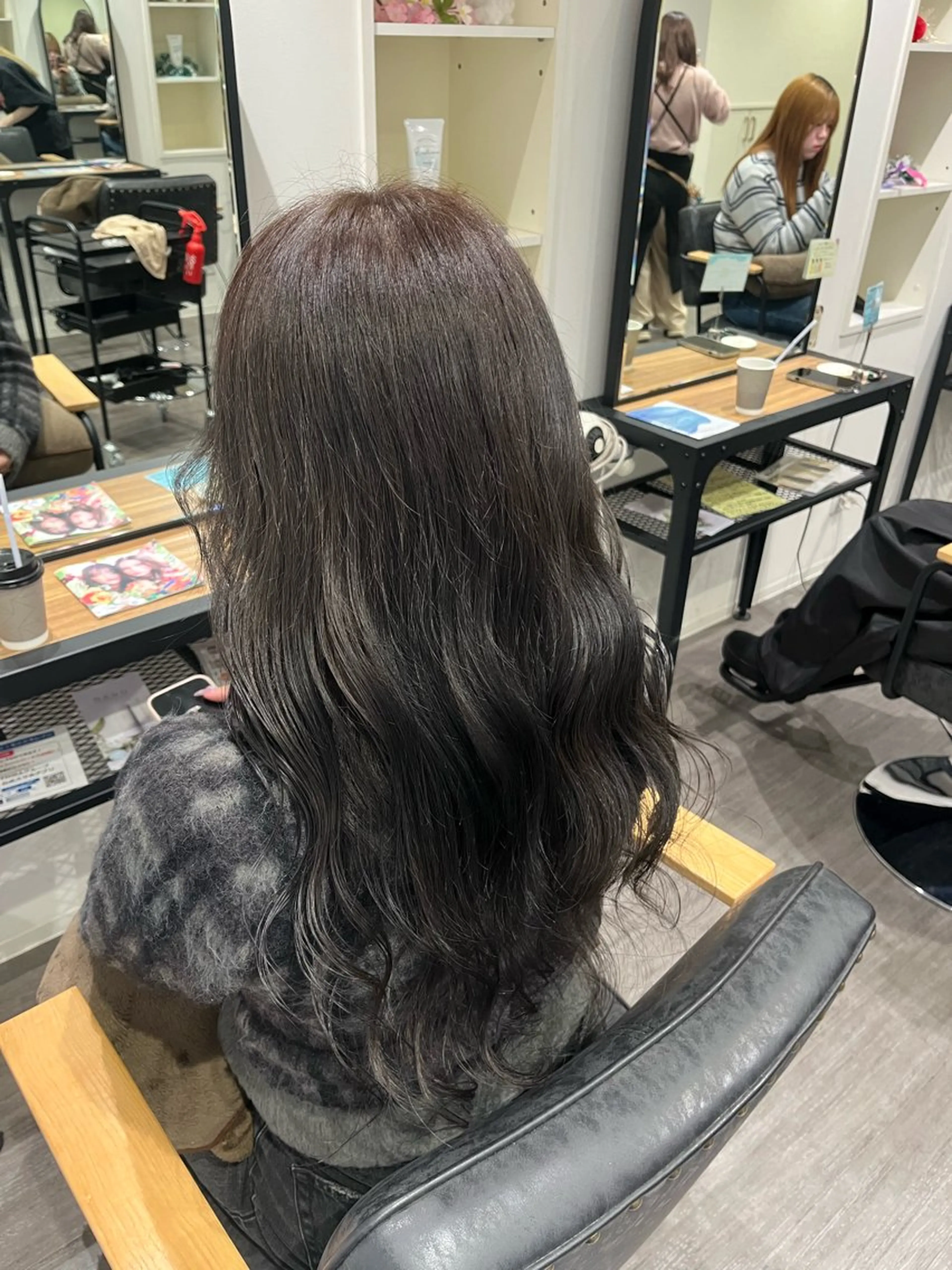ロング カラー ヘアアレンジ 黒髪 ブルーカラー ブルーブラック 透明感カラー ヘアカラー トリートメント cocotte 💟草間紫音💟のヘアスタイル