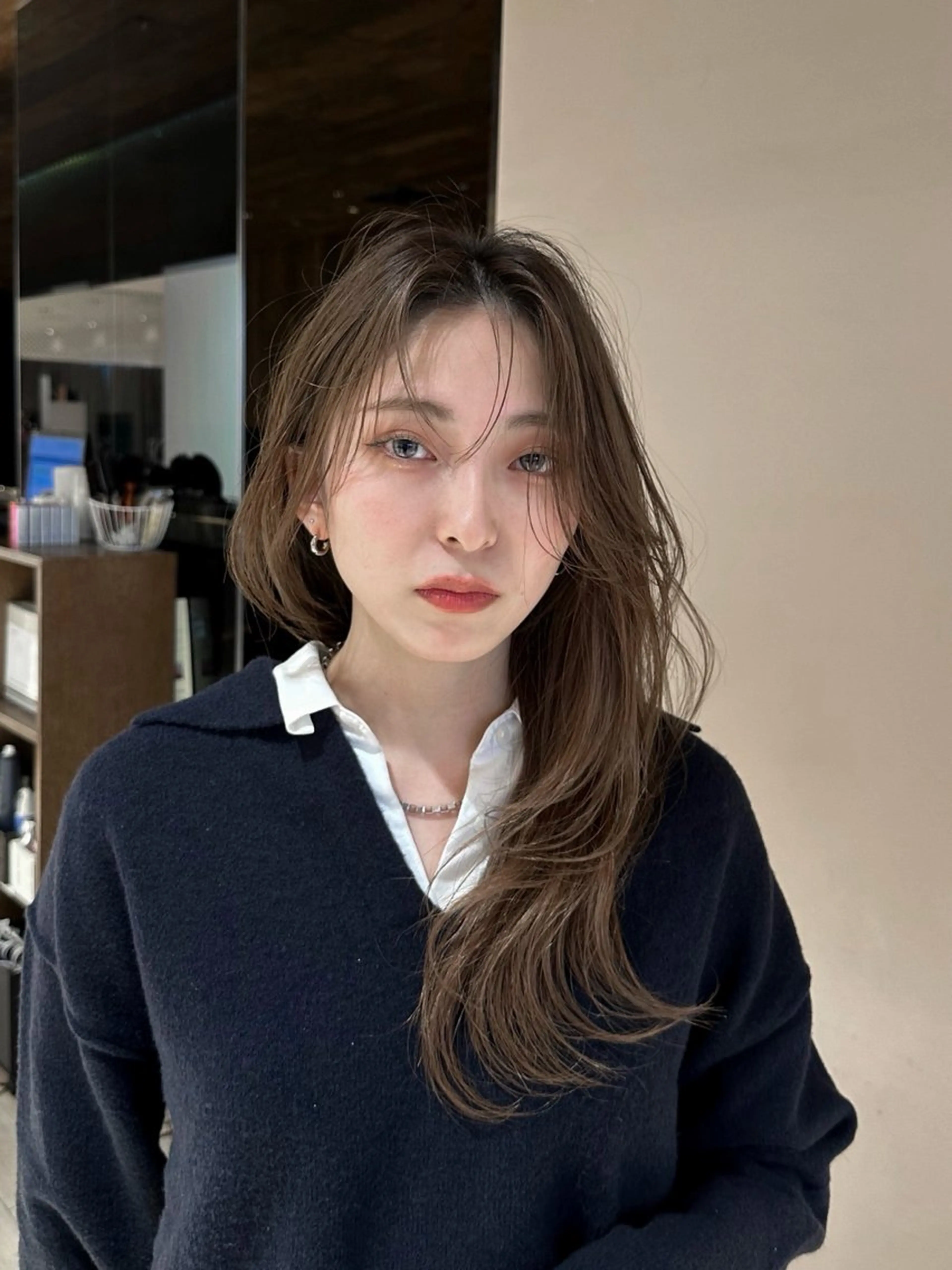 ロング カット トリートメント レイヤー/顔周り カット/松岡 祥利のヘアスタイル