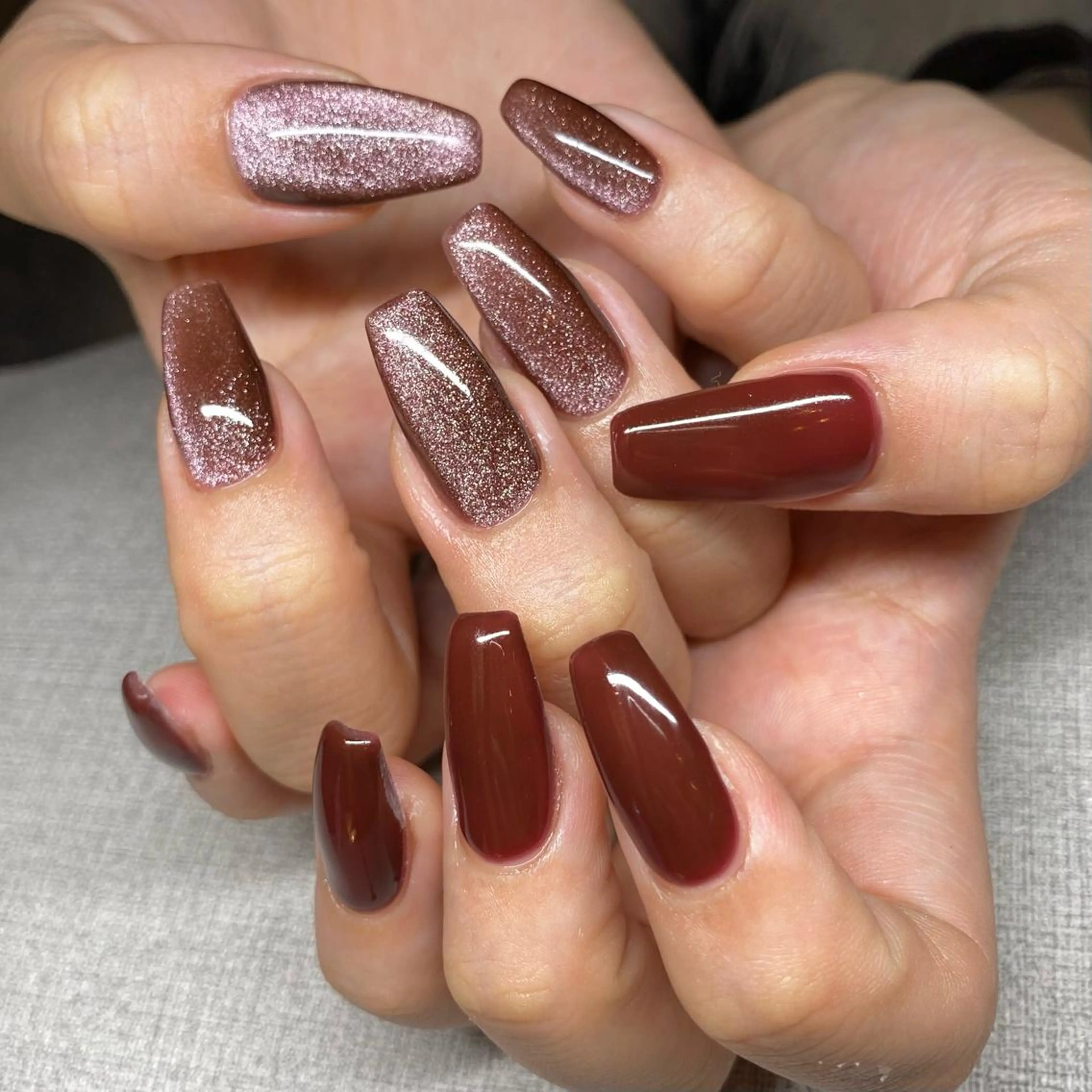 ネイル アートネイル ニュアンスネイル 冬ネイル ハンドネイル 山田 貴子のネイルデザイン