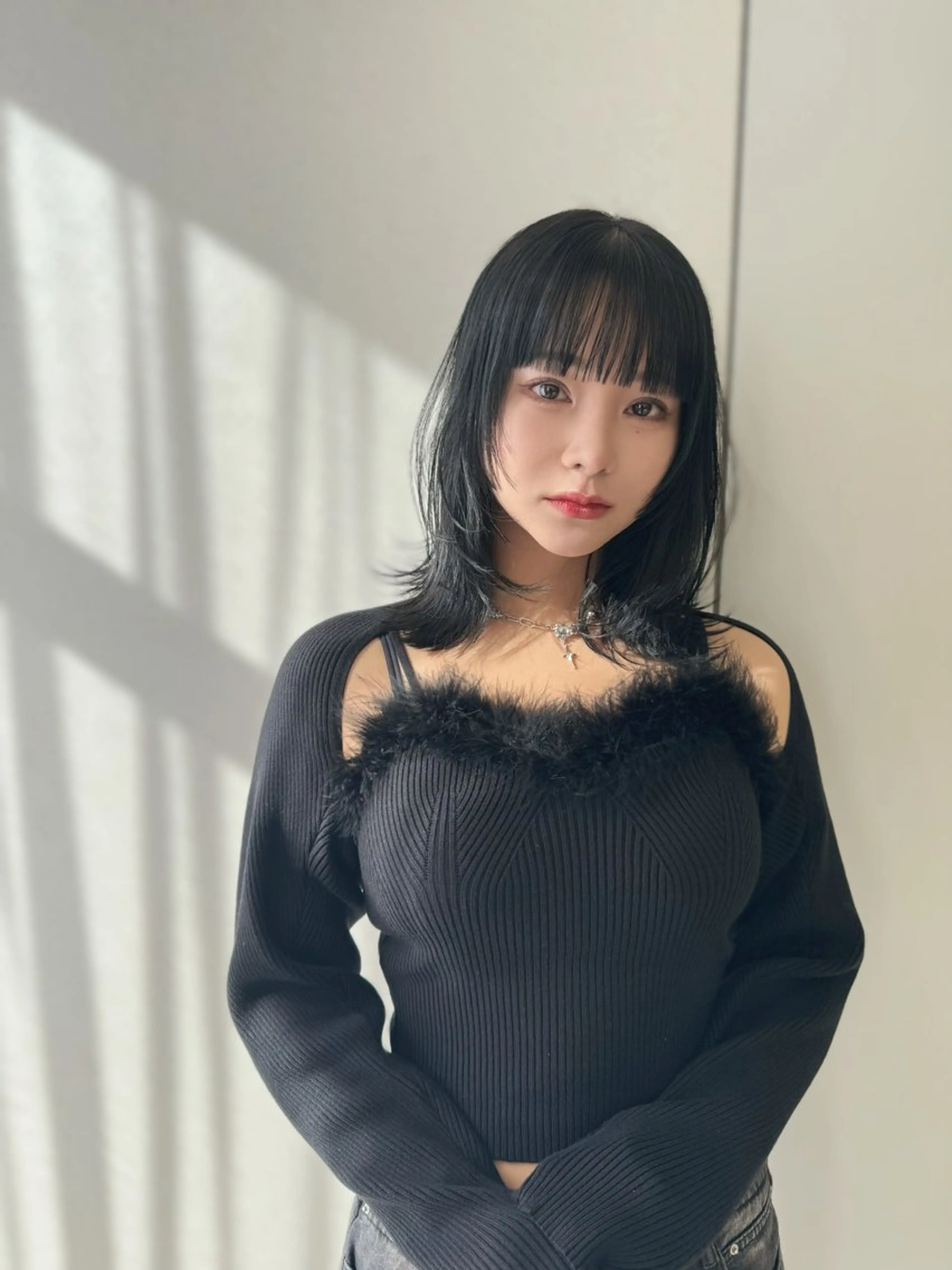 ミディアム カラー カット ヘアカラー トリートメント COA GINZA 空也/前髪/顔まわりのヘアスタイル