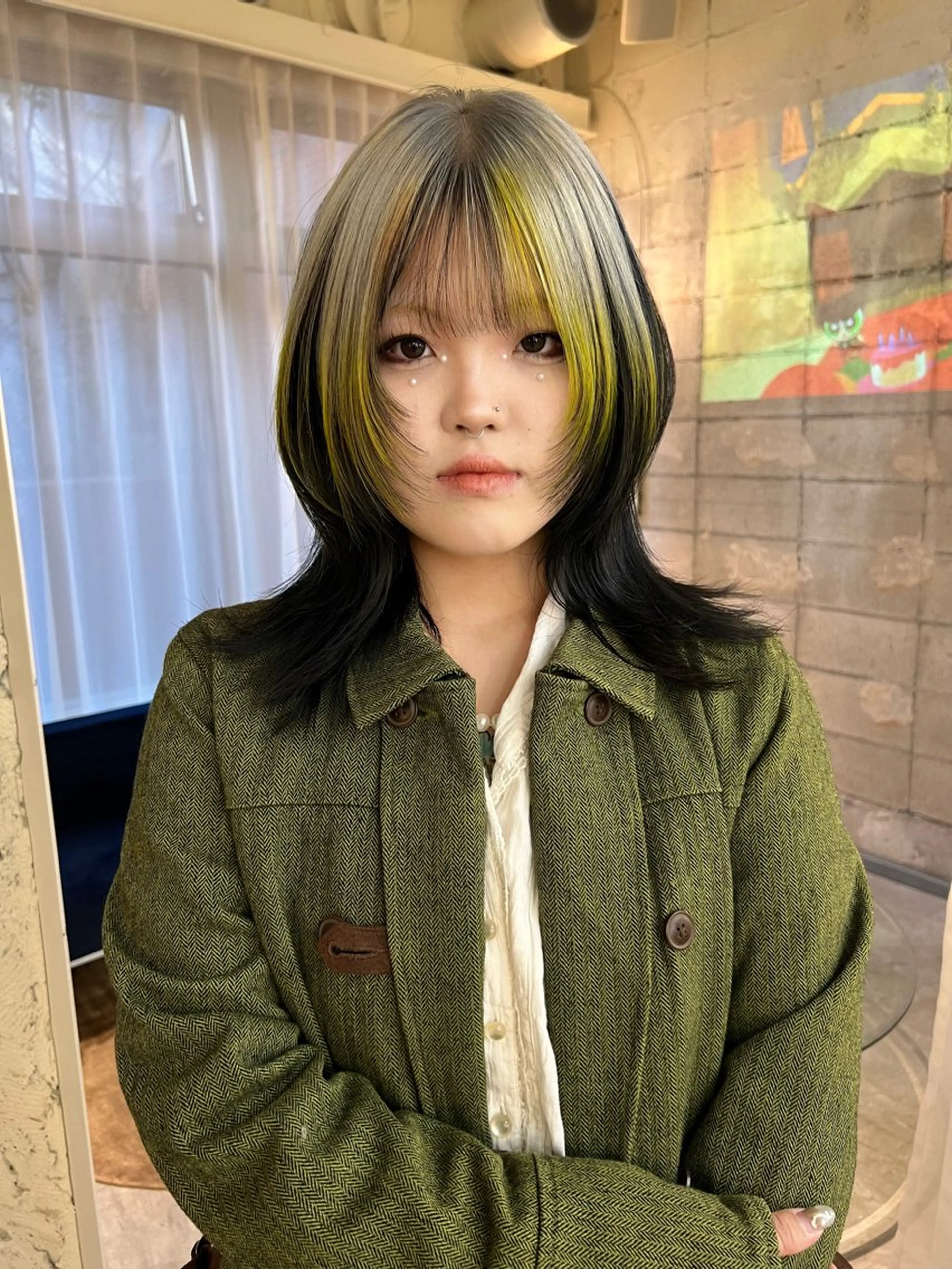 ミディアム カラー カット ヘアカラー haco＋所属・圧倒的デザイン力 店長🎨RENAのヘアスタイル