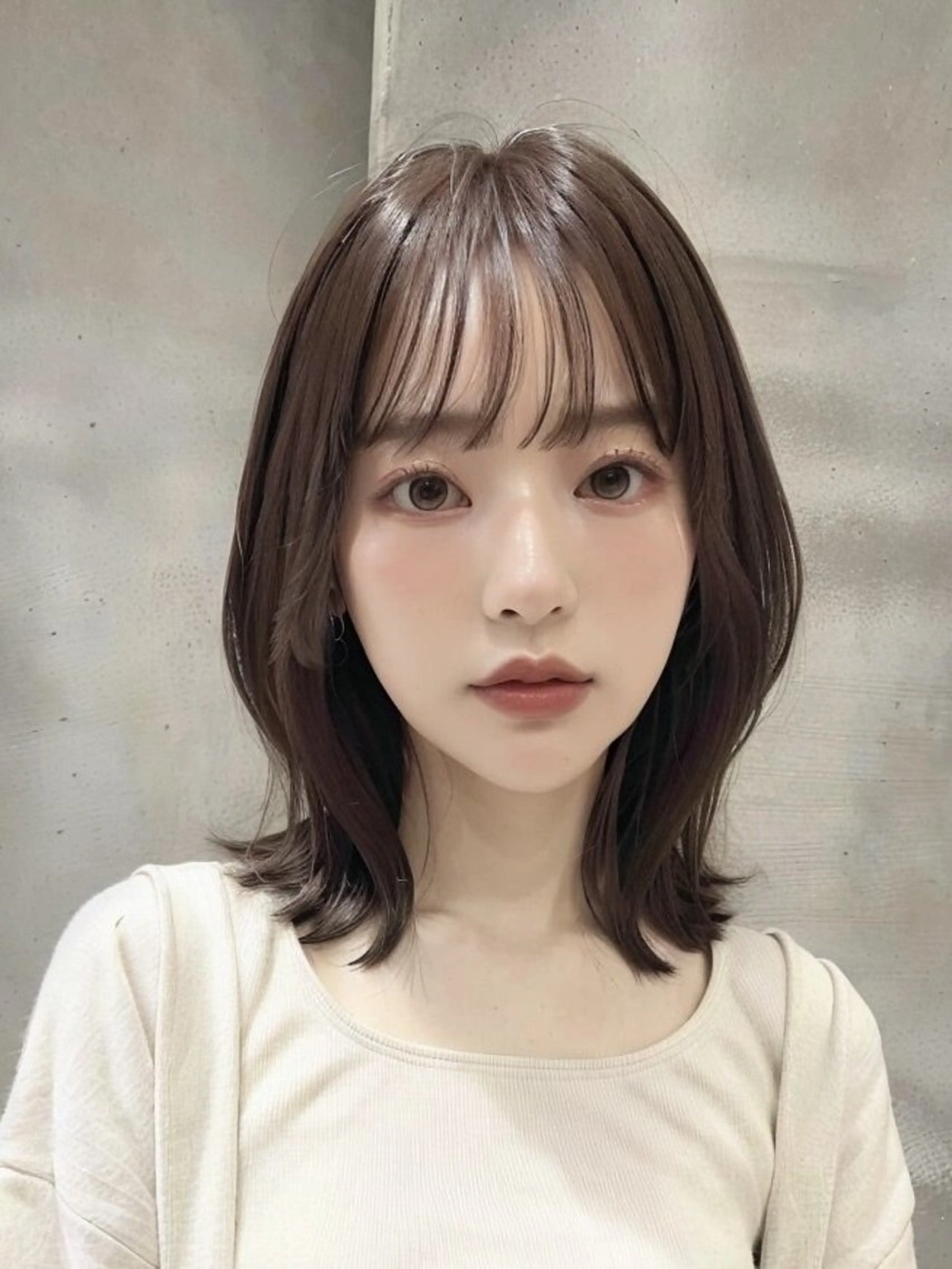 ミディアム レイヤーカット 小顔カット 外ハネヘア ウルフカット grow恵比寿【グロウ】髪質改善/ハイライト/ブリーチ/レイヤーカット所属・奥野 貴史　代表　レイヤーのヘアスタイル