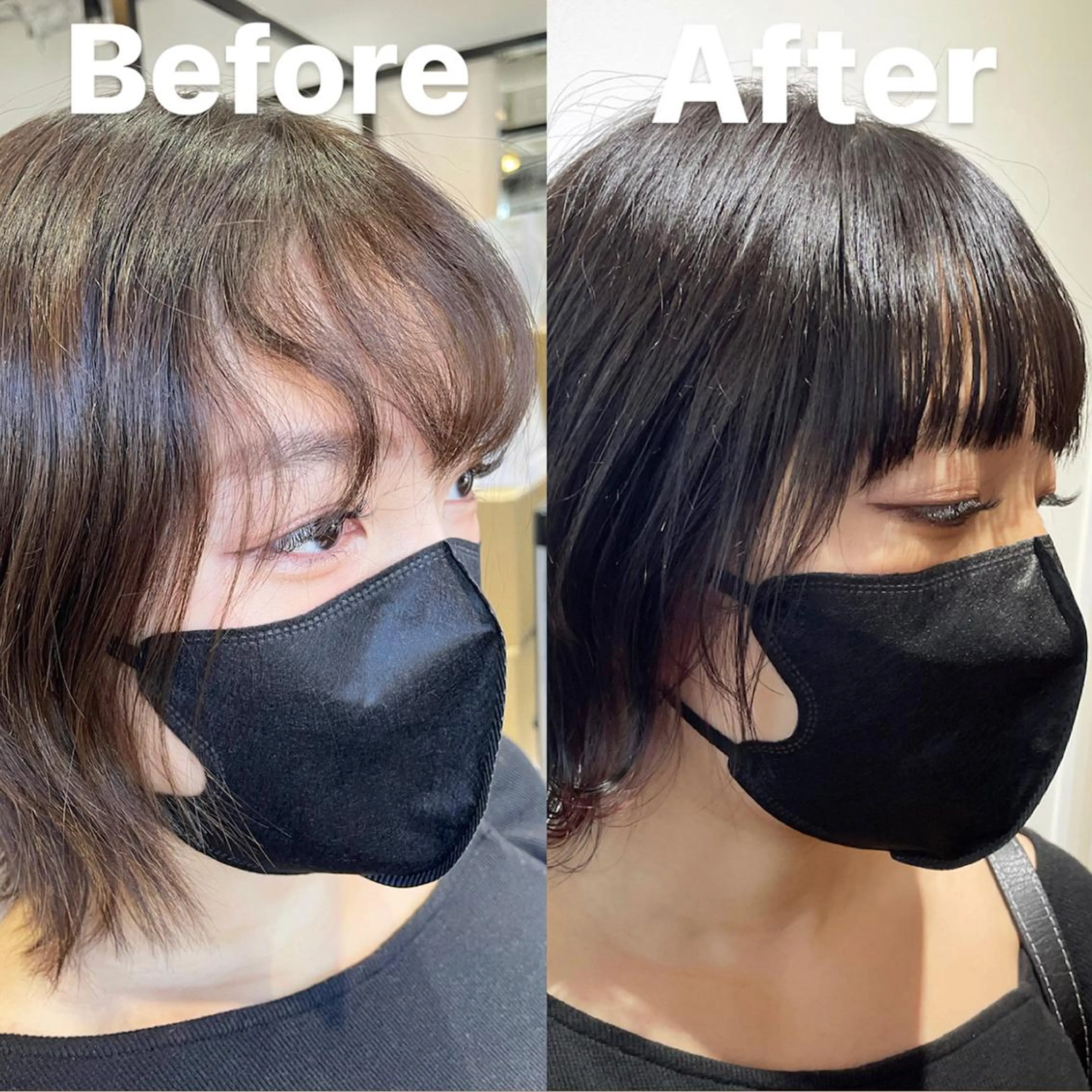 ミディアム カラー パーマ 縮毛矯正 One By The Ect所属・ショート/脱白髪染め ☆宇﨑悠実のヘアスタイル