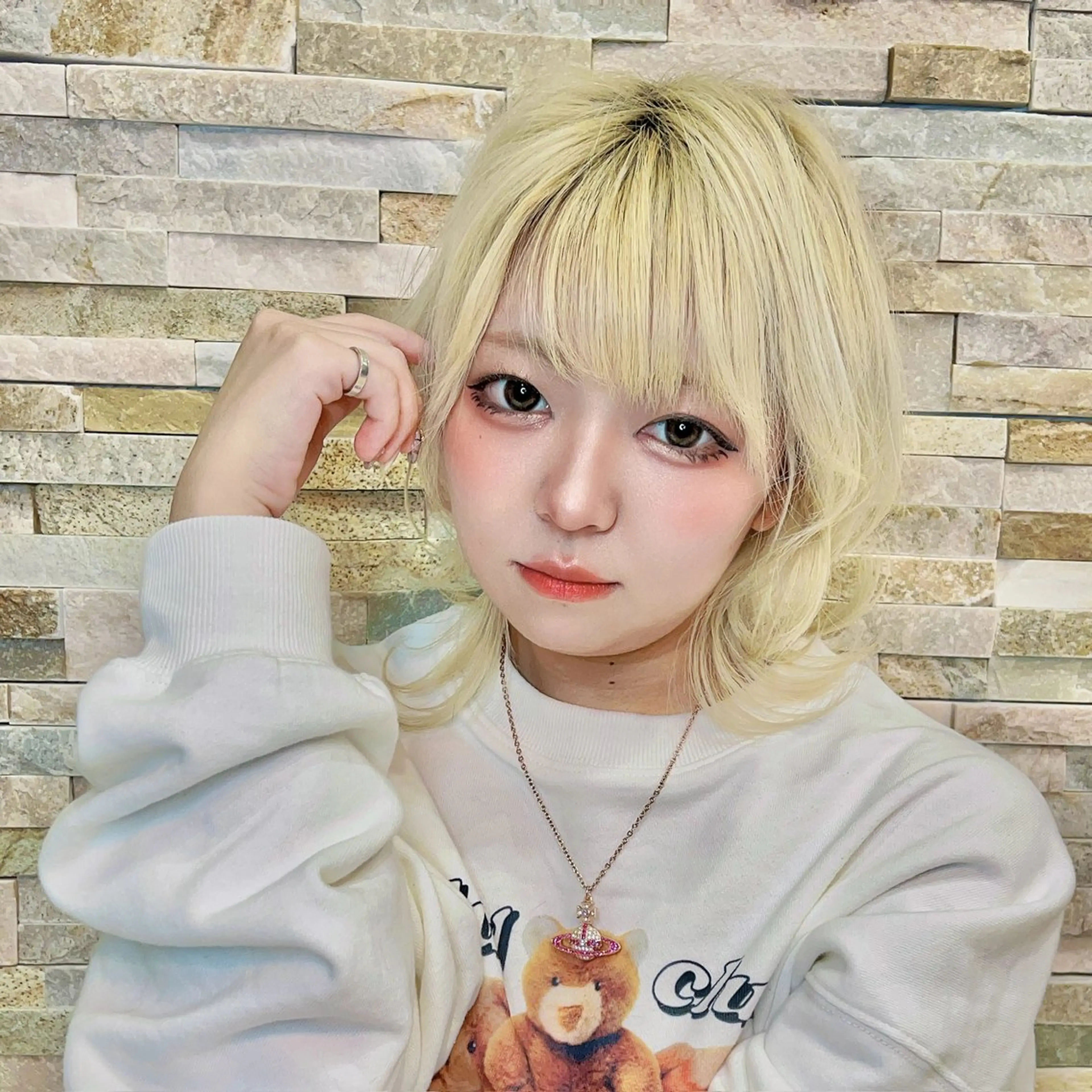 ミディアム ウルフカット familiar BOND所属・佐々木陸斗 ショート&メンズのヘアスタイル