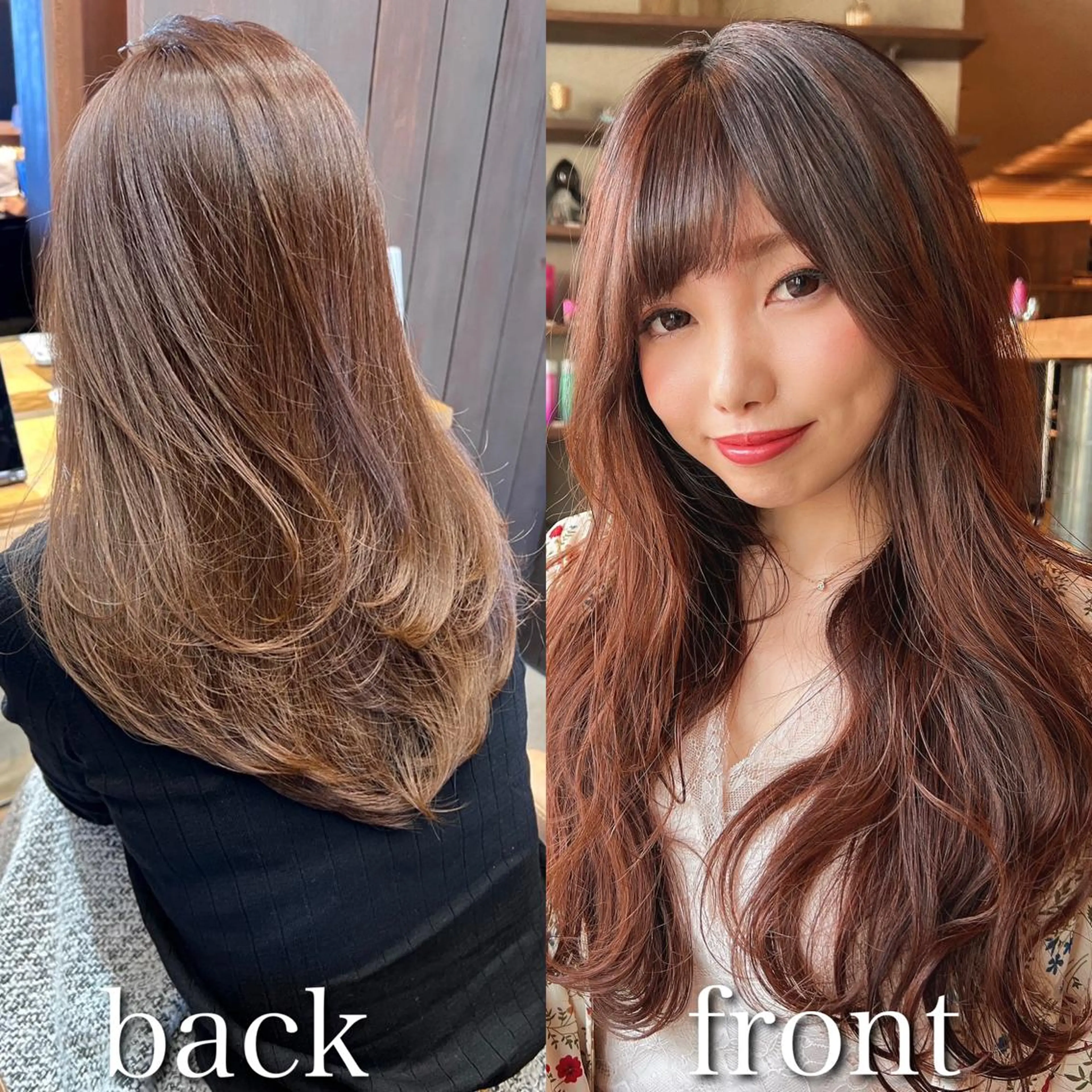 扱いやすさ抜群💕ロングレイヤー+内部補修トリートメント付きの写真