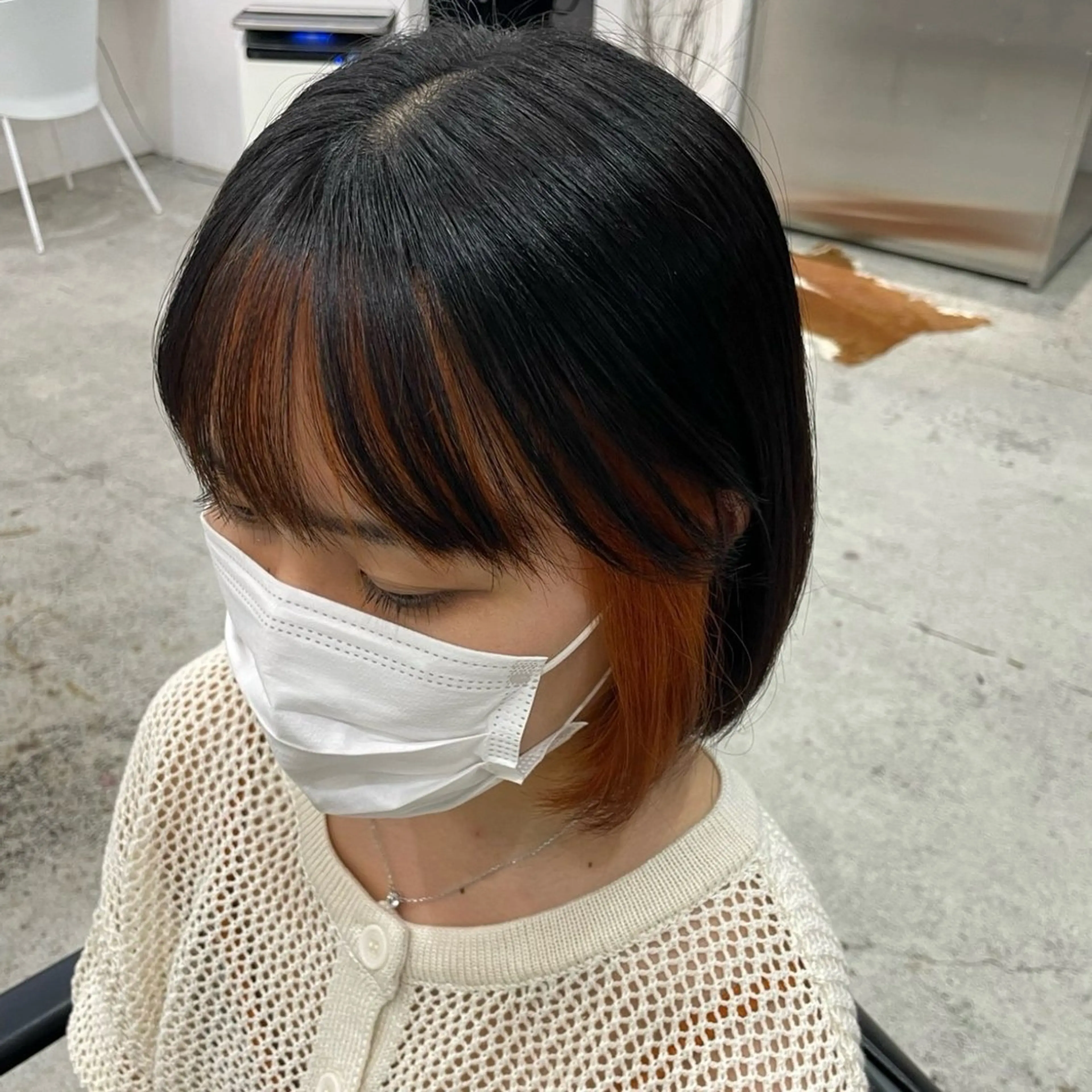 ショート カラー ミストバング  フェイスフレーミング 顔周りカット ayame by Gigi所属・Gigi宇都宮🌼 sayanoのヘアスタイル
