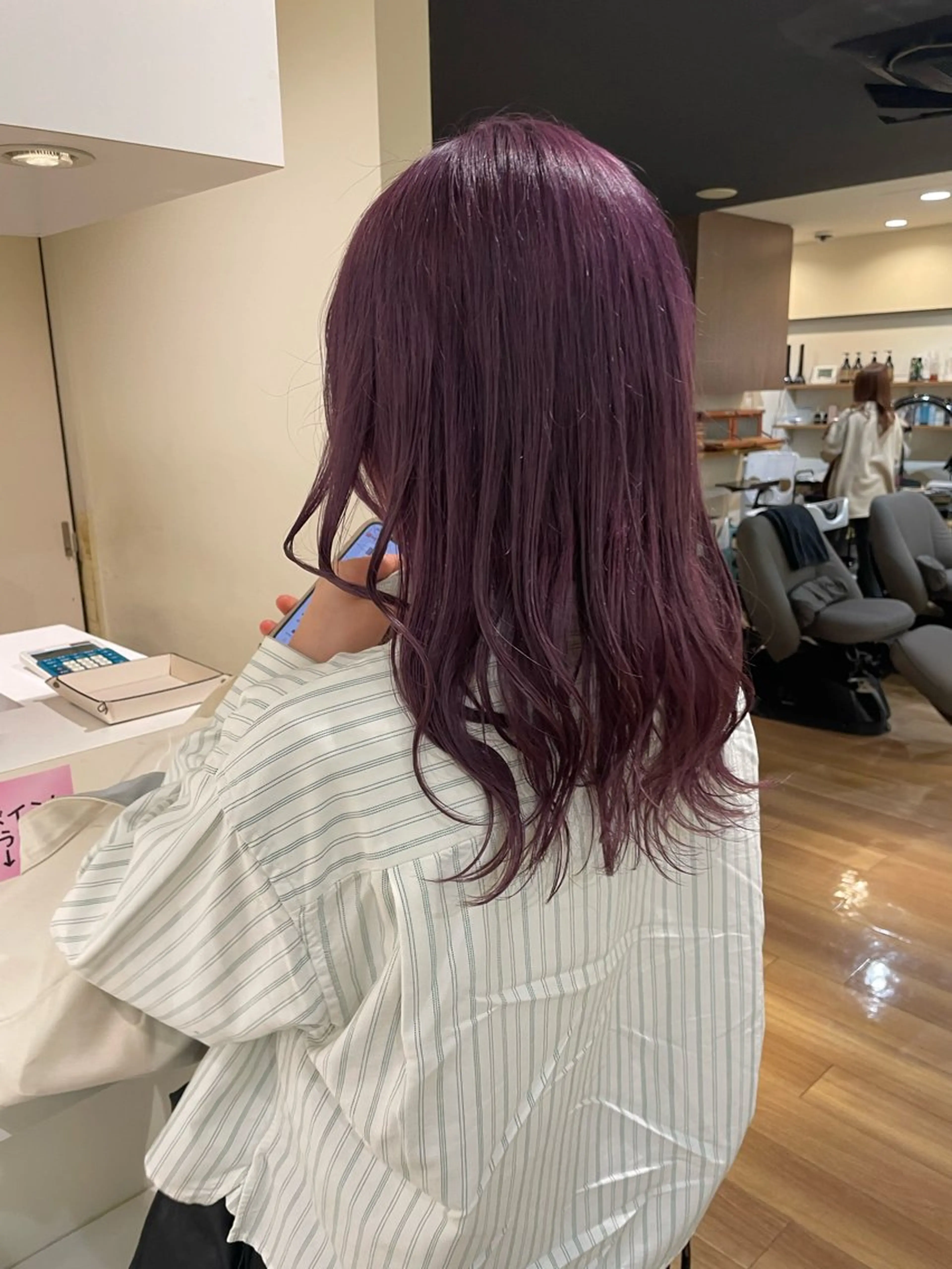 セミロング カラー ヘアカラー トリートメント 韓国レイヤー🎀/ 顔周り特化🎀/豊田のヘアスタイル