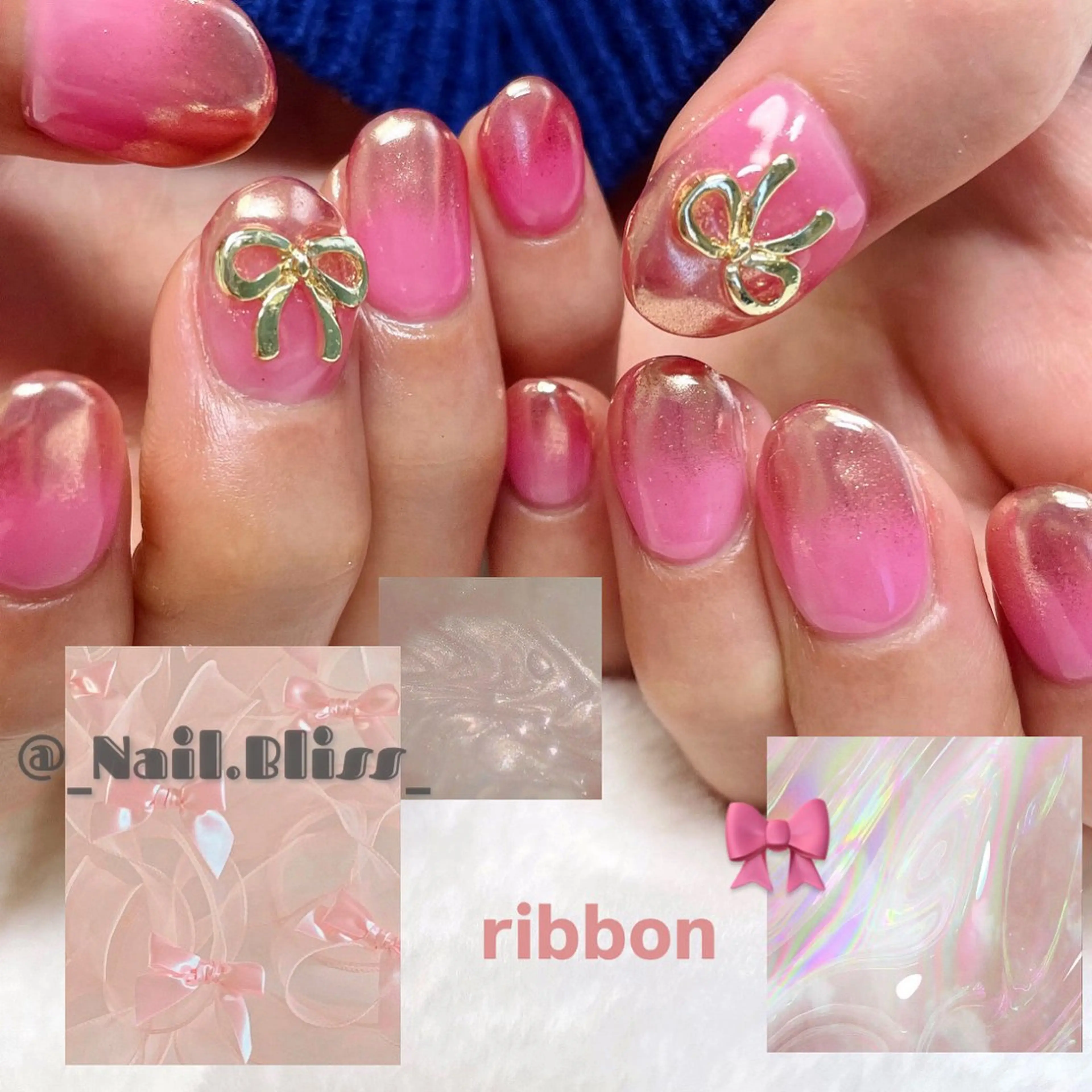 ネイル グラデーション ミラーネイル ハンドネイル NAIL BLISSのネイルデザイン