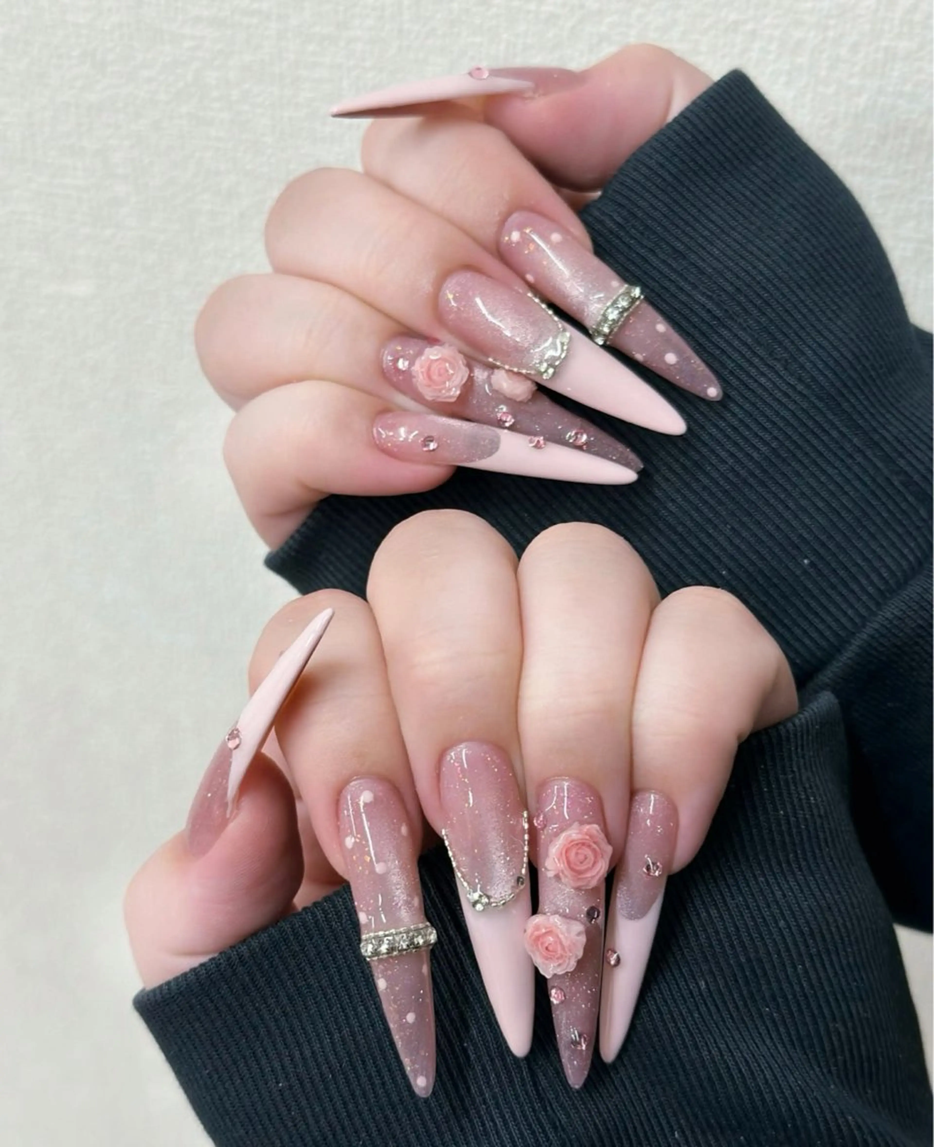 ネイル オーロラネイル ブルー チークネイル フットネイル フレンチネイル ハンドネイル HANA ハナのネイルデザイン