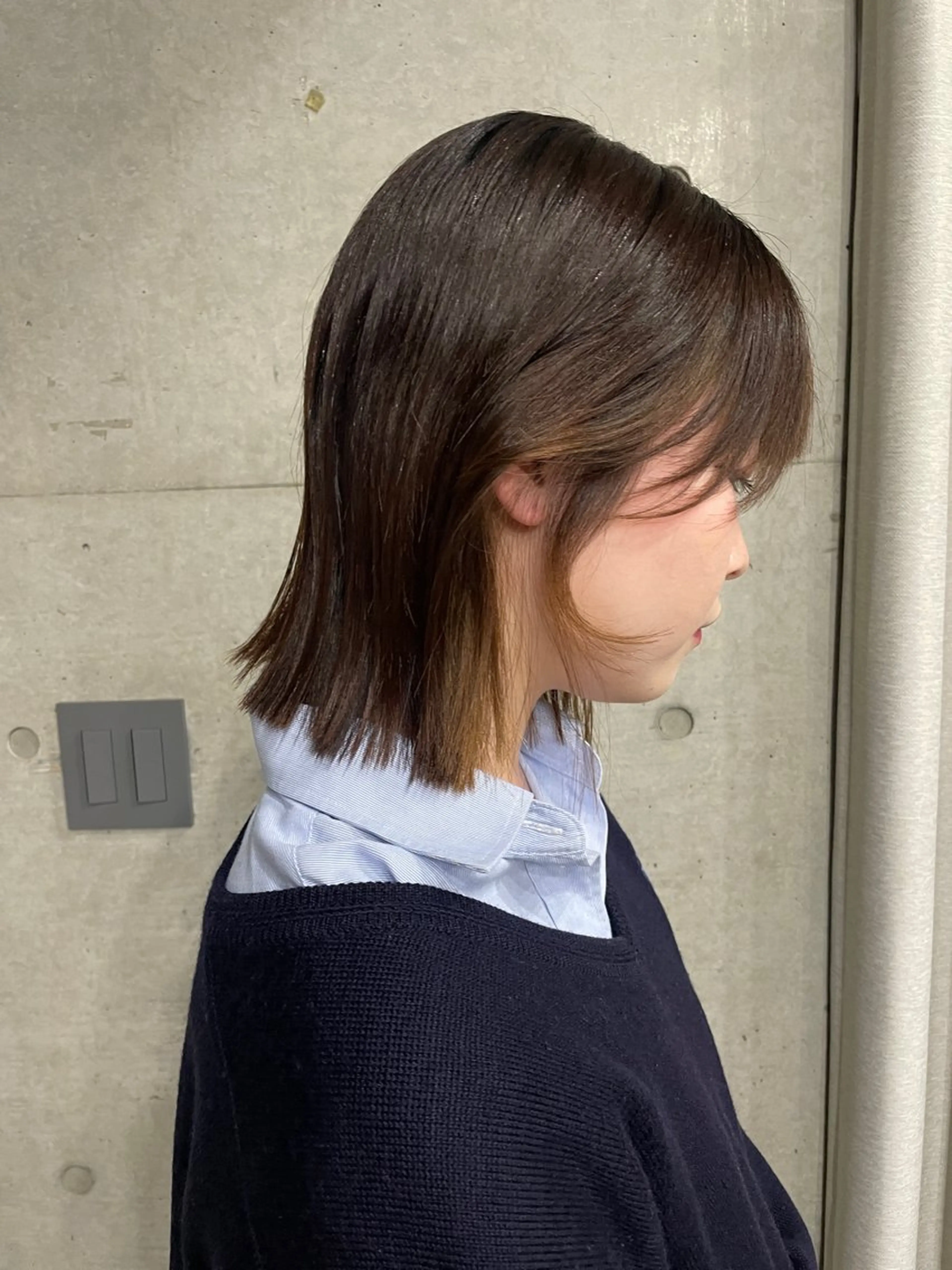 ミディアム カラー カット ヘアカラー トリートメント 表参道/髪質改善・ 透明感 colorのヘアスタイル