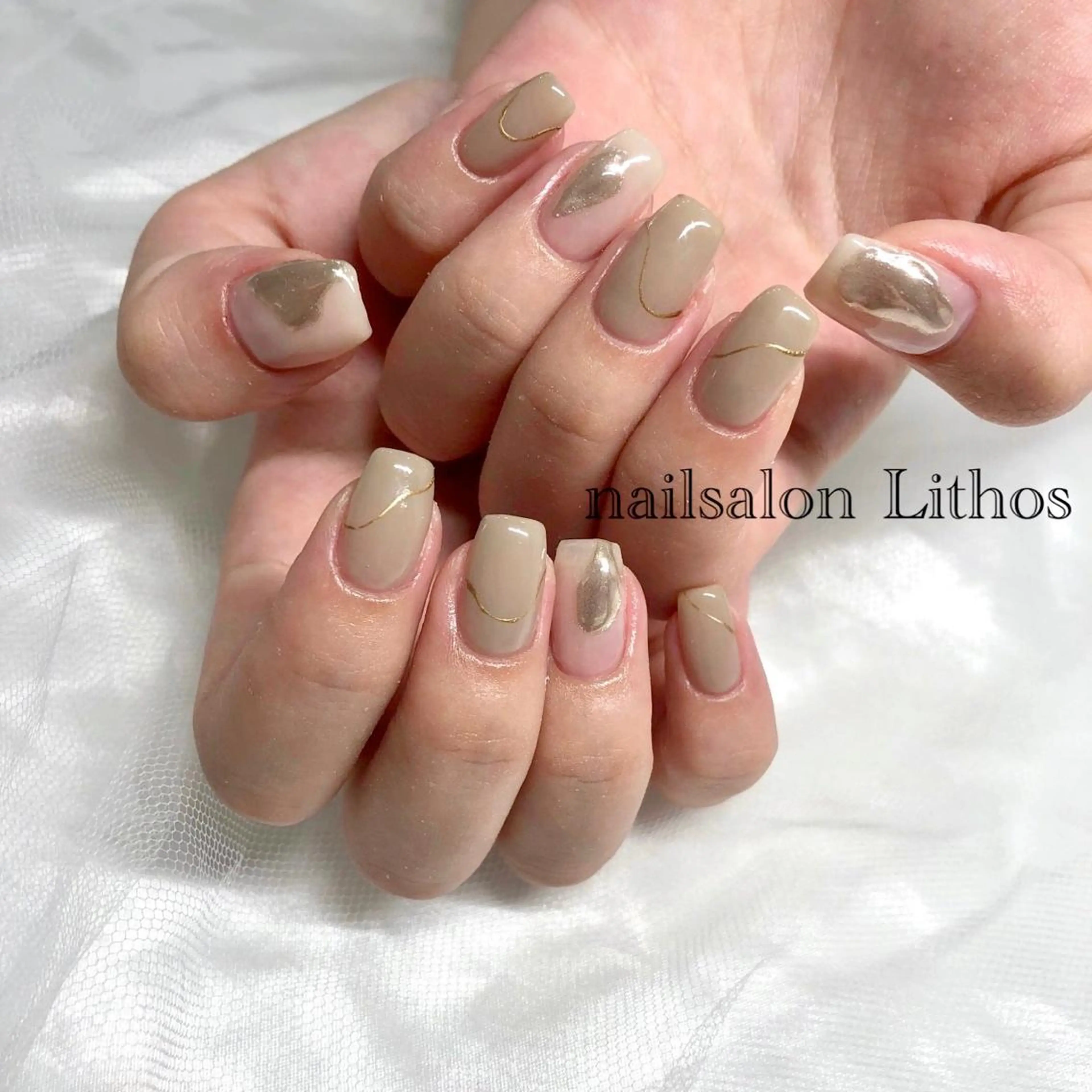 ネイル ニュアンスネイル ハンドネイル nailsalon Lithos所属・nailsalon Recontreのネイルデザイン