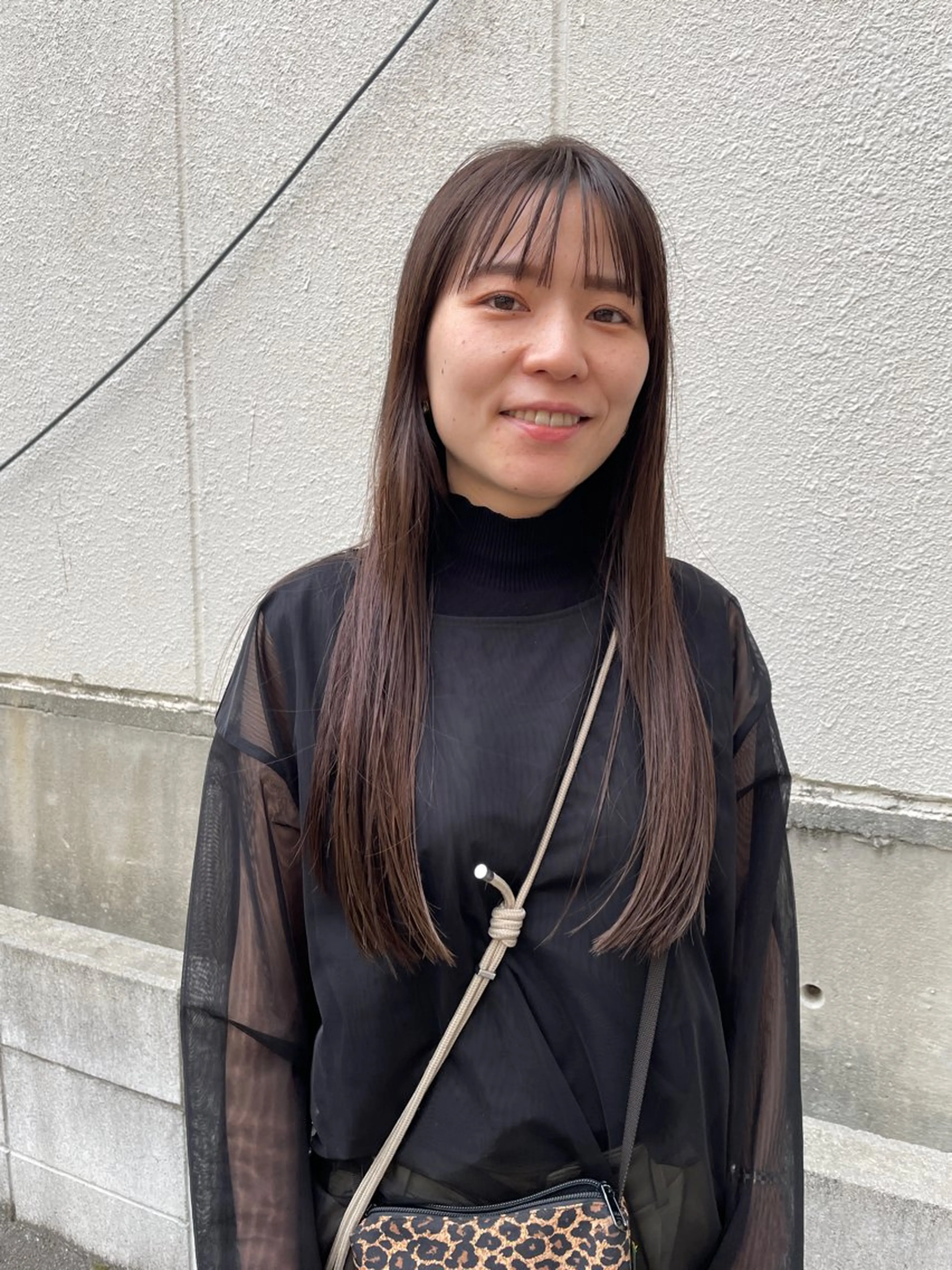 ロング カラー カット ヘアカラー トリートメント さの あやねのヘアスタイル