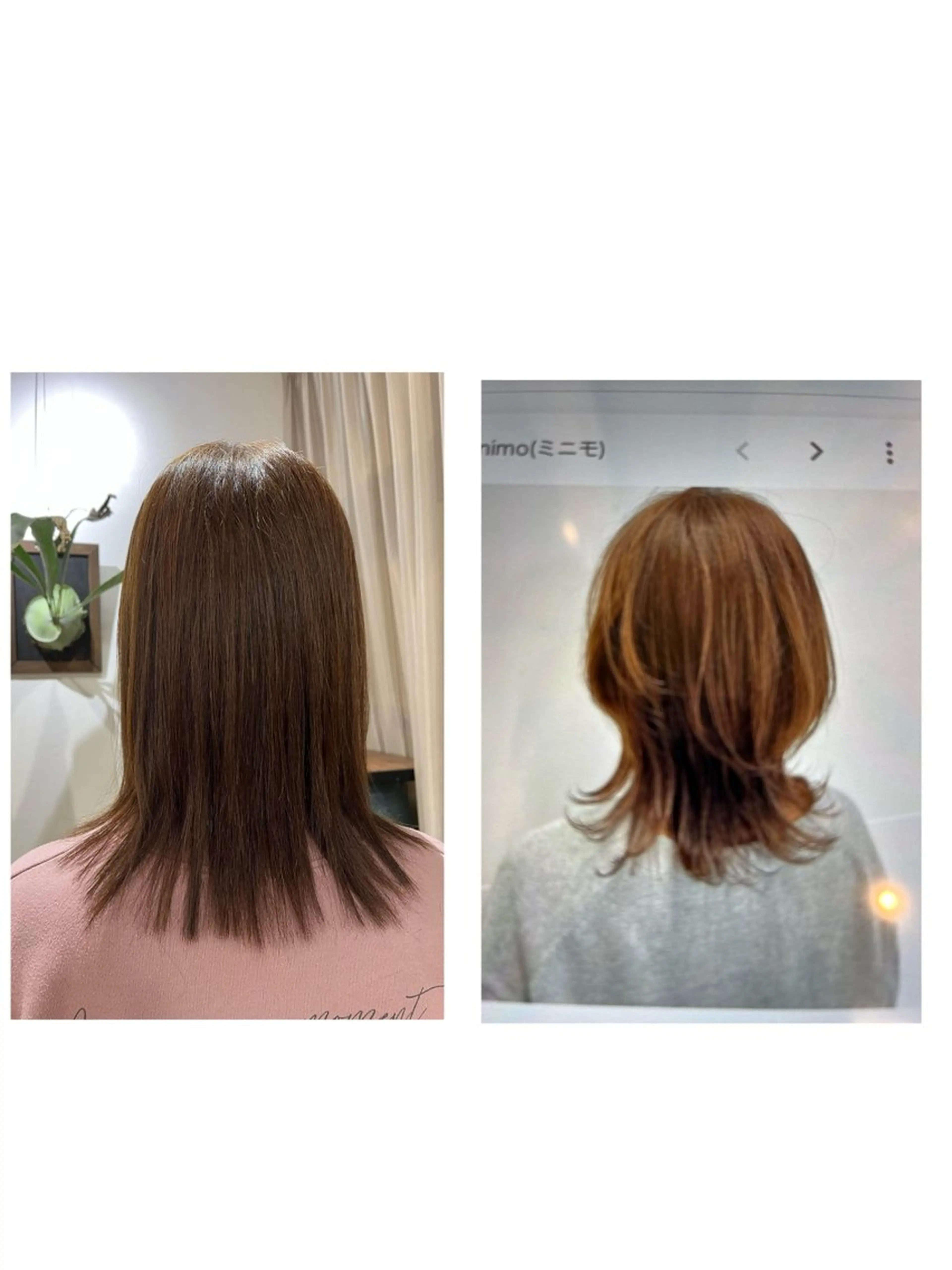 ミディアム 外ハネヘア Greens Yokoのヘアスタイル