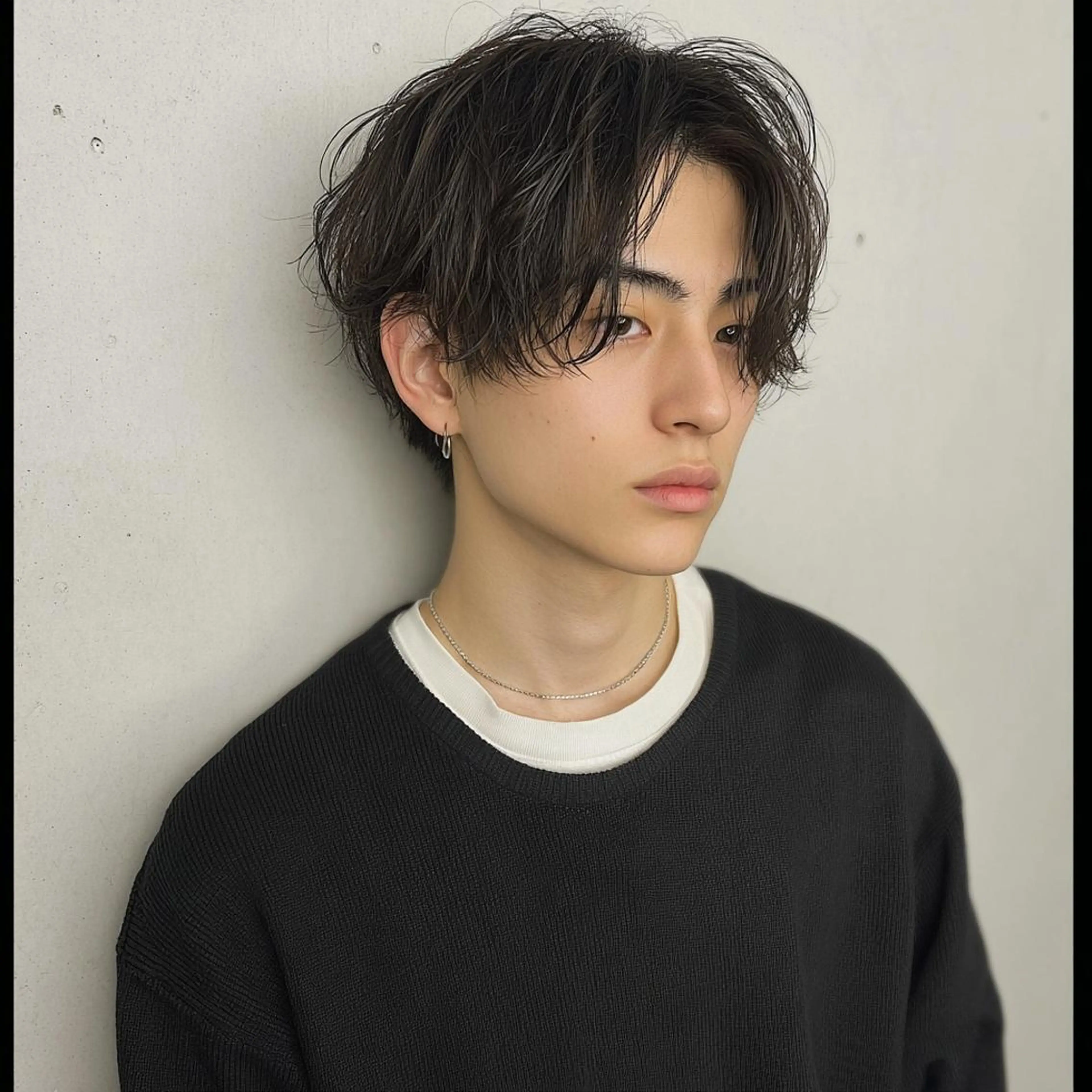 メンズ ブリーチなし透明感 カラー✨山仲絢圭のヘアスタイル