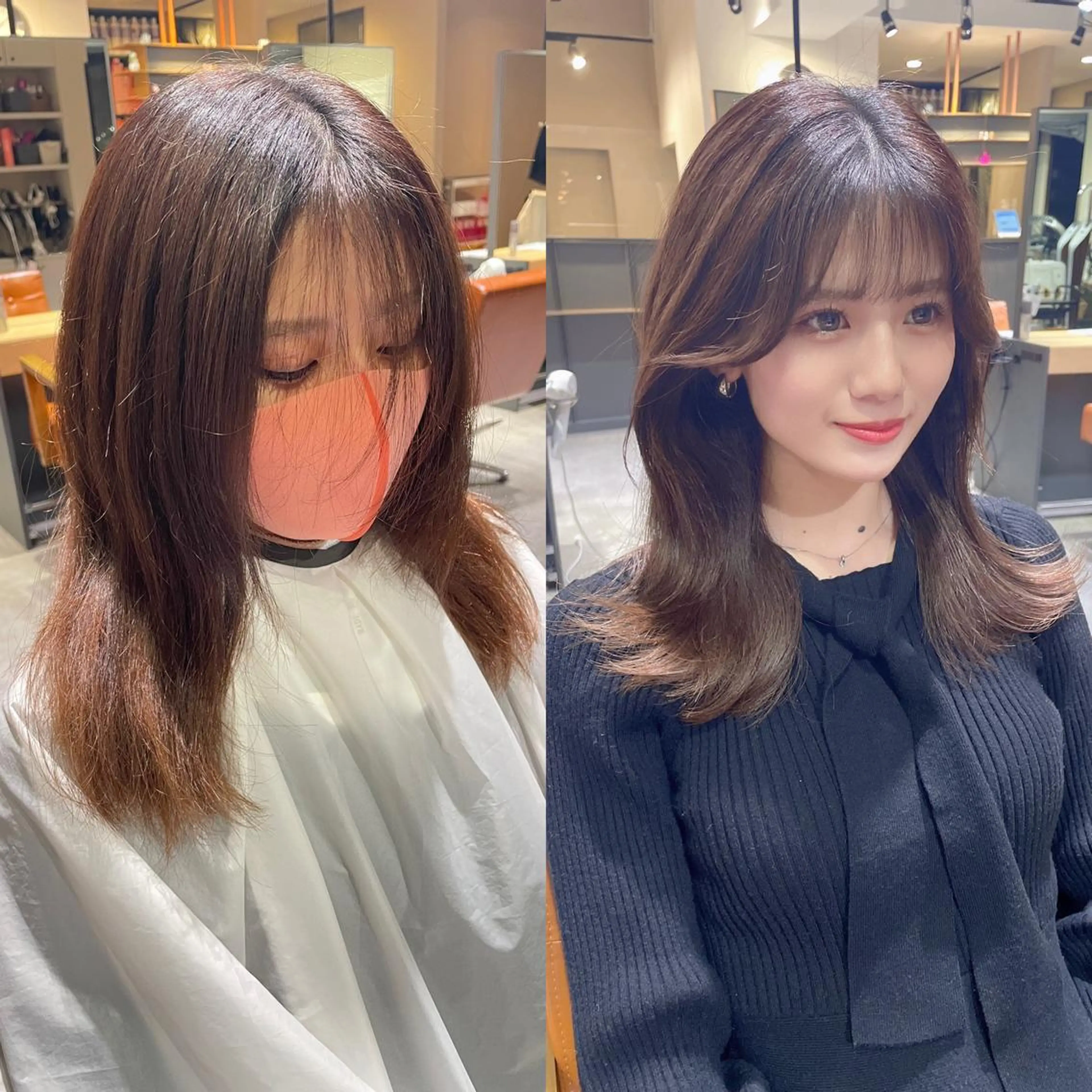 ミディアム 石山 洸平のヘアスタイル