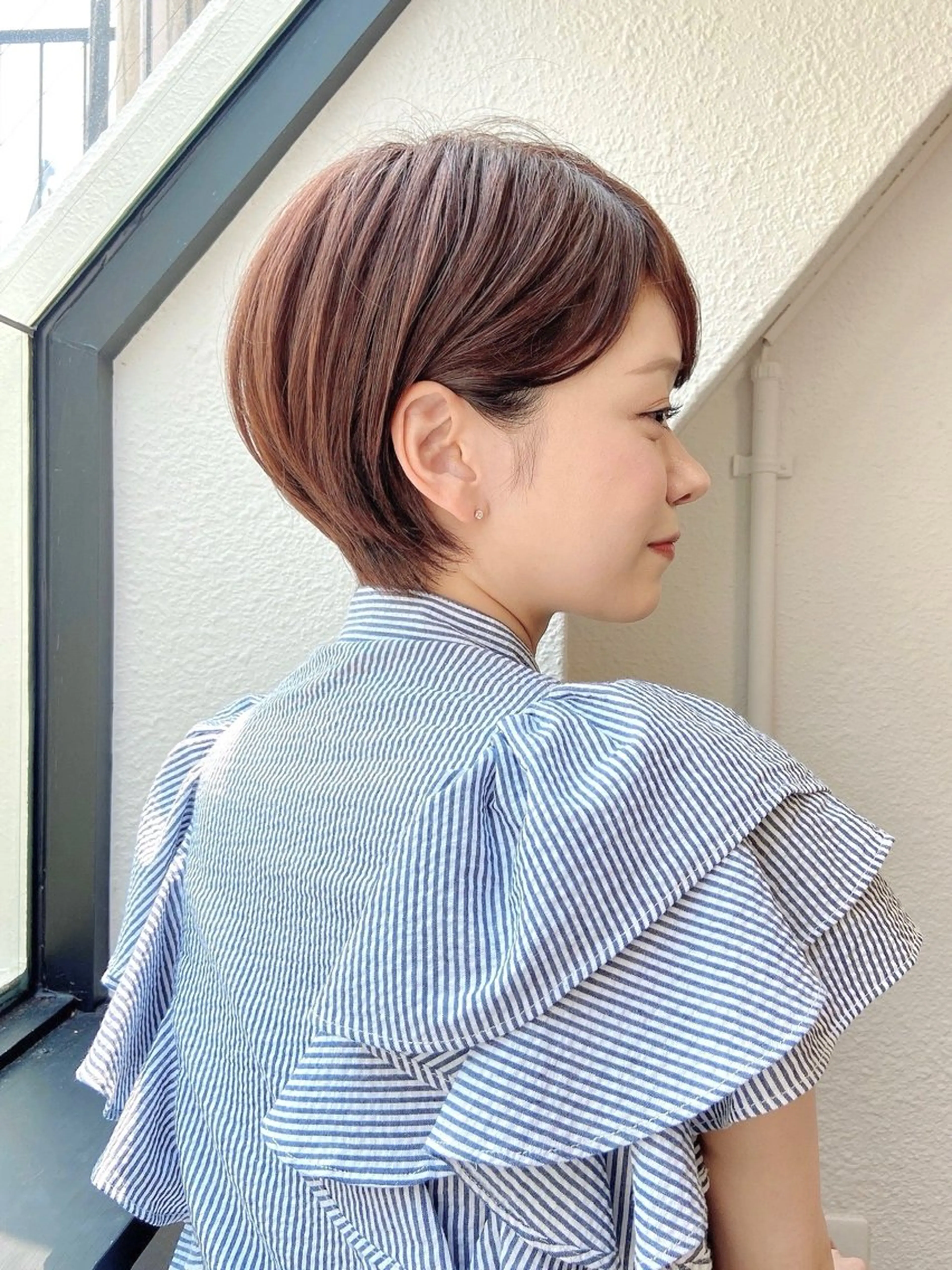 ショート カラー うる艶カラー× ハイトーン/miuのヘアスタイル