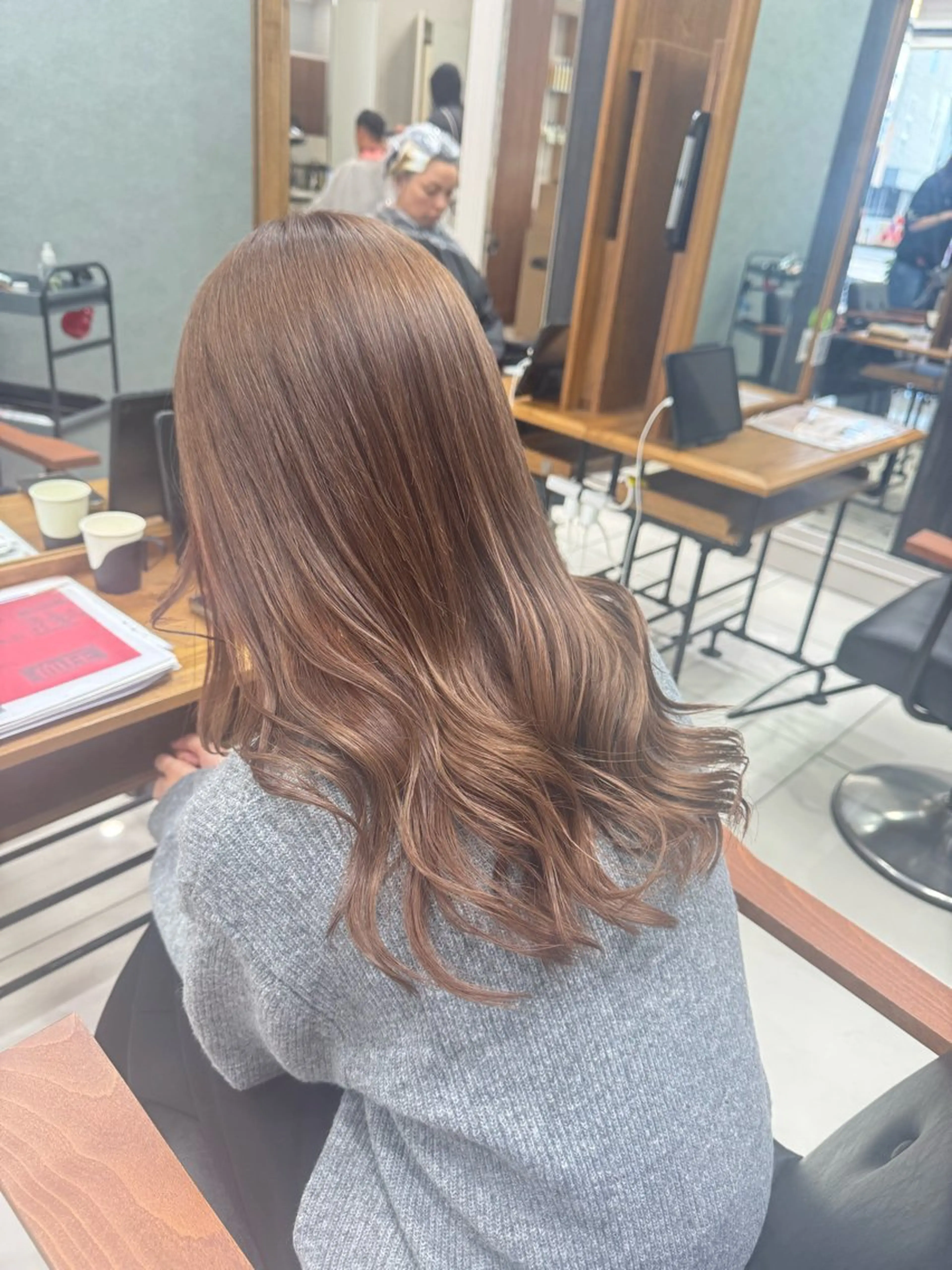 セミロング カラー ヘアカラー トリートメント HAREru.Smart  Salon所属・透明感カラー/ブリー チ/エクステ/さくらのヘアスタイル