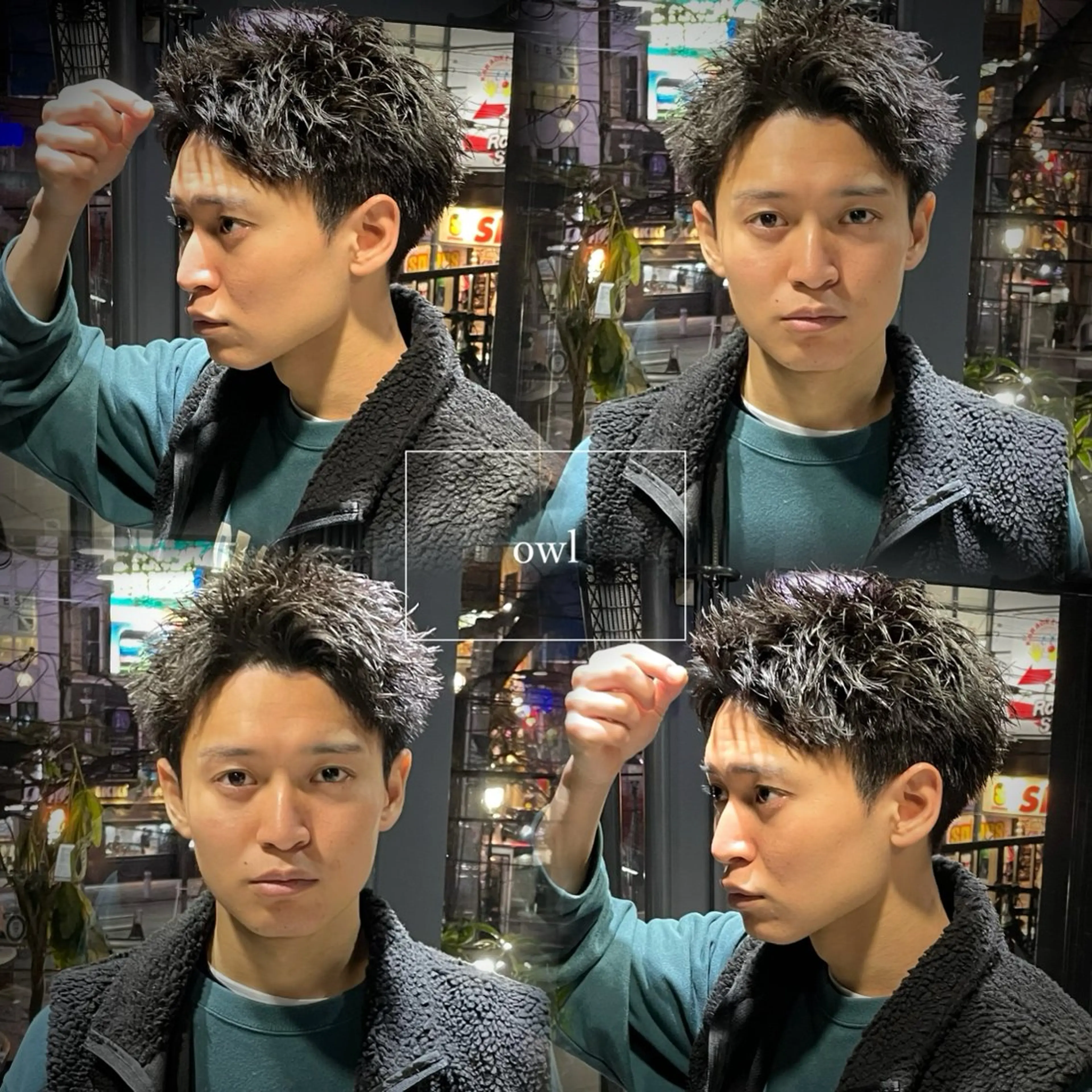 ショート パーマ メンズ カット パーマ スパイキーショート 心斎橋【戸兵吏駒】のヘアスタイル