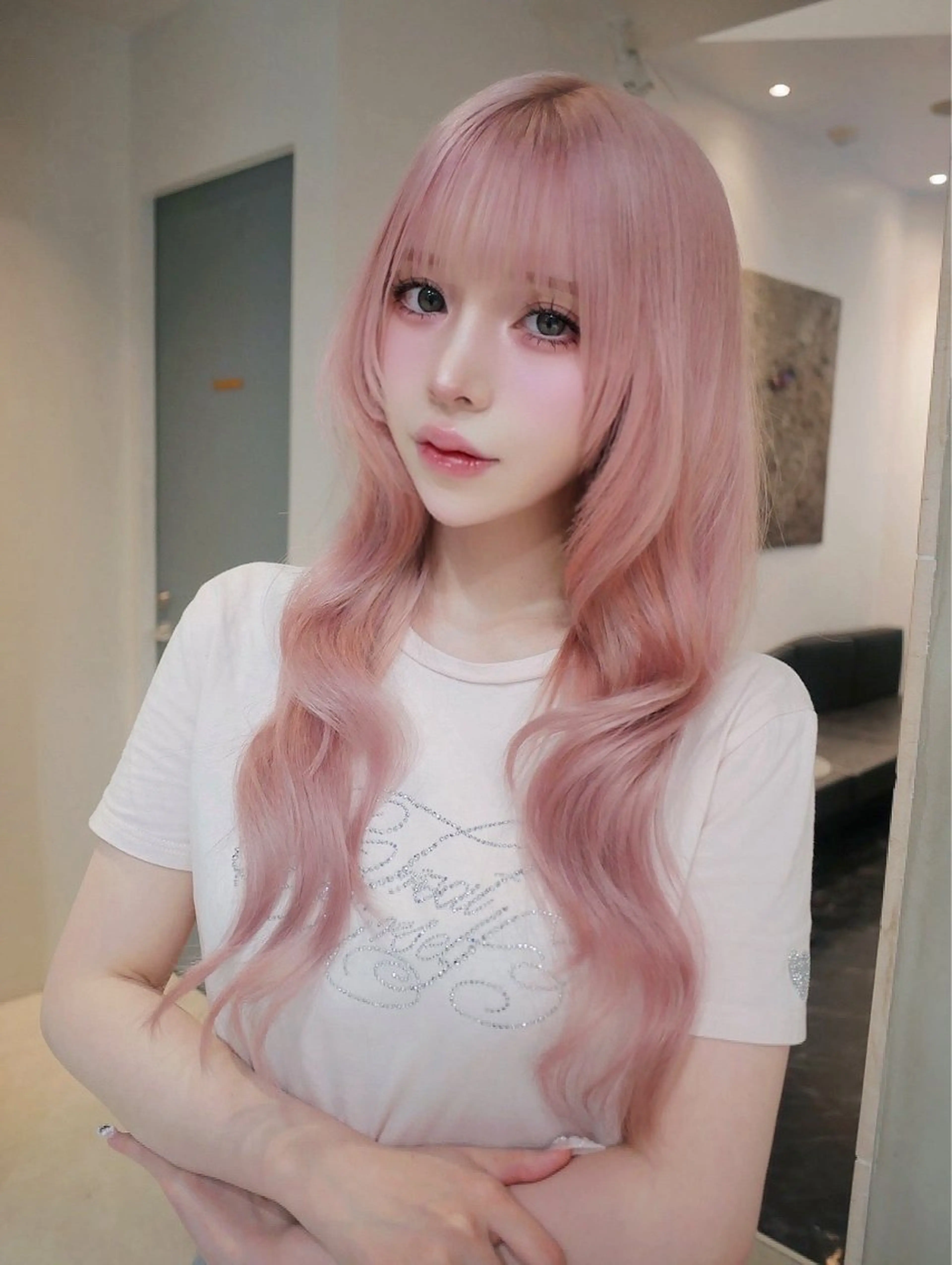 ロング ヘアカラー トリートメント ナナ♡レイヤーカット ♡似合わせカラーのヘアスタイル