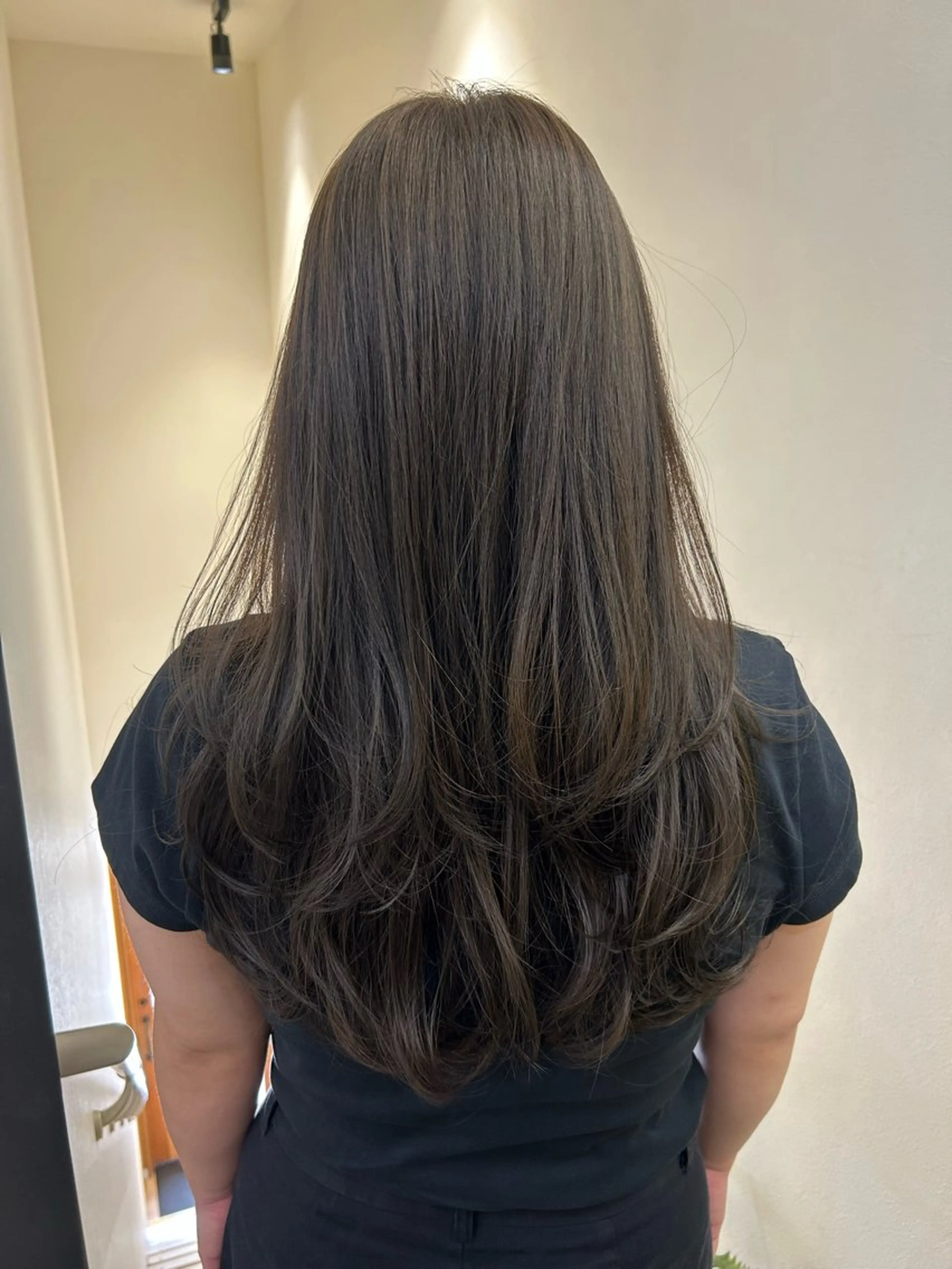 ロング カラー 透明感カラー グレージュ レイヤーカット カット ヘアカラー トリートメント hub hair レイヤー/透明感のヘアスタイル