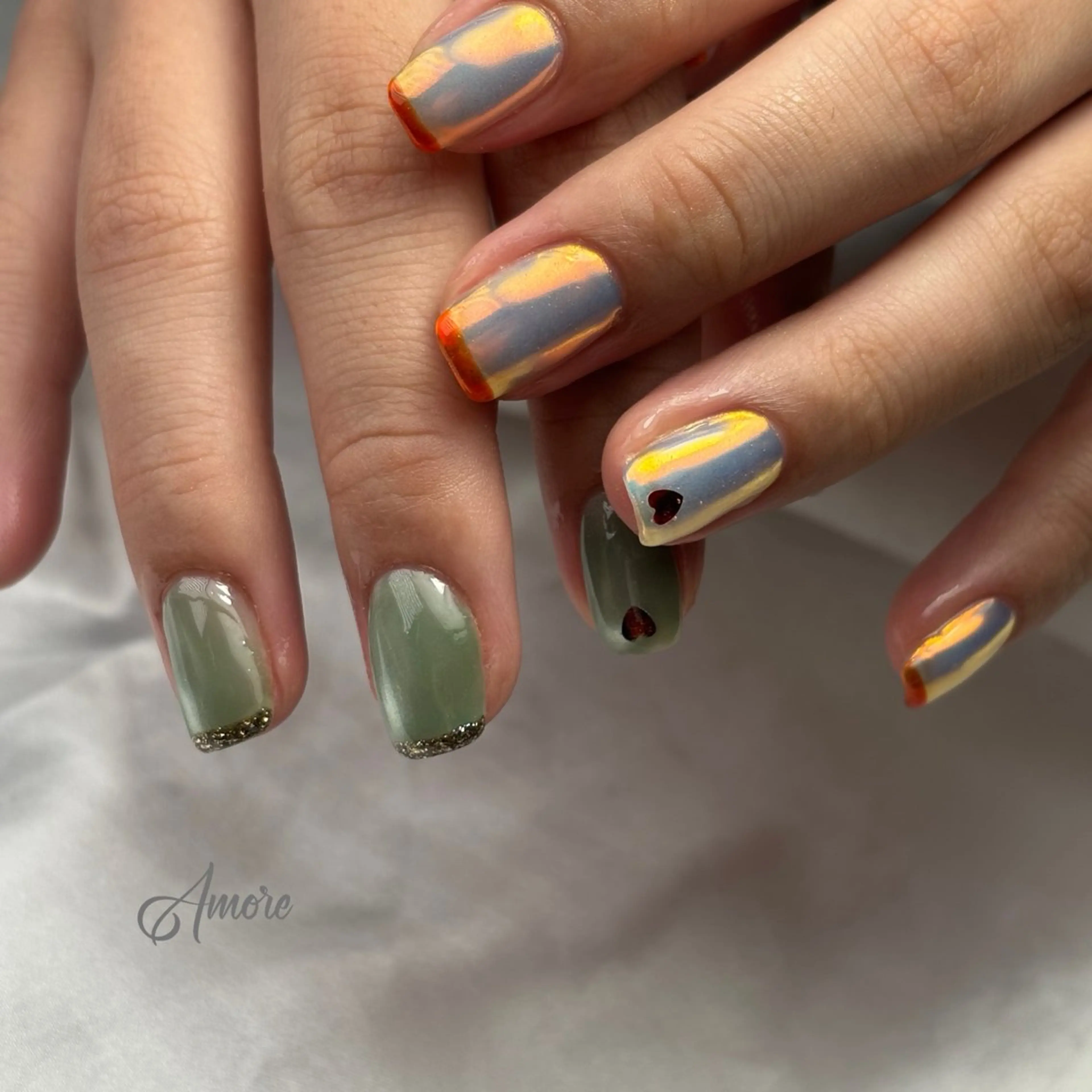 ネイル ジェルネイル キラキラネイル 韓国ネイル マグネットネイル パラジェル You kyehwaのネイルデザイン