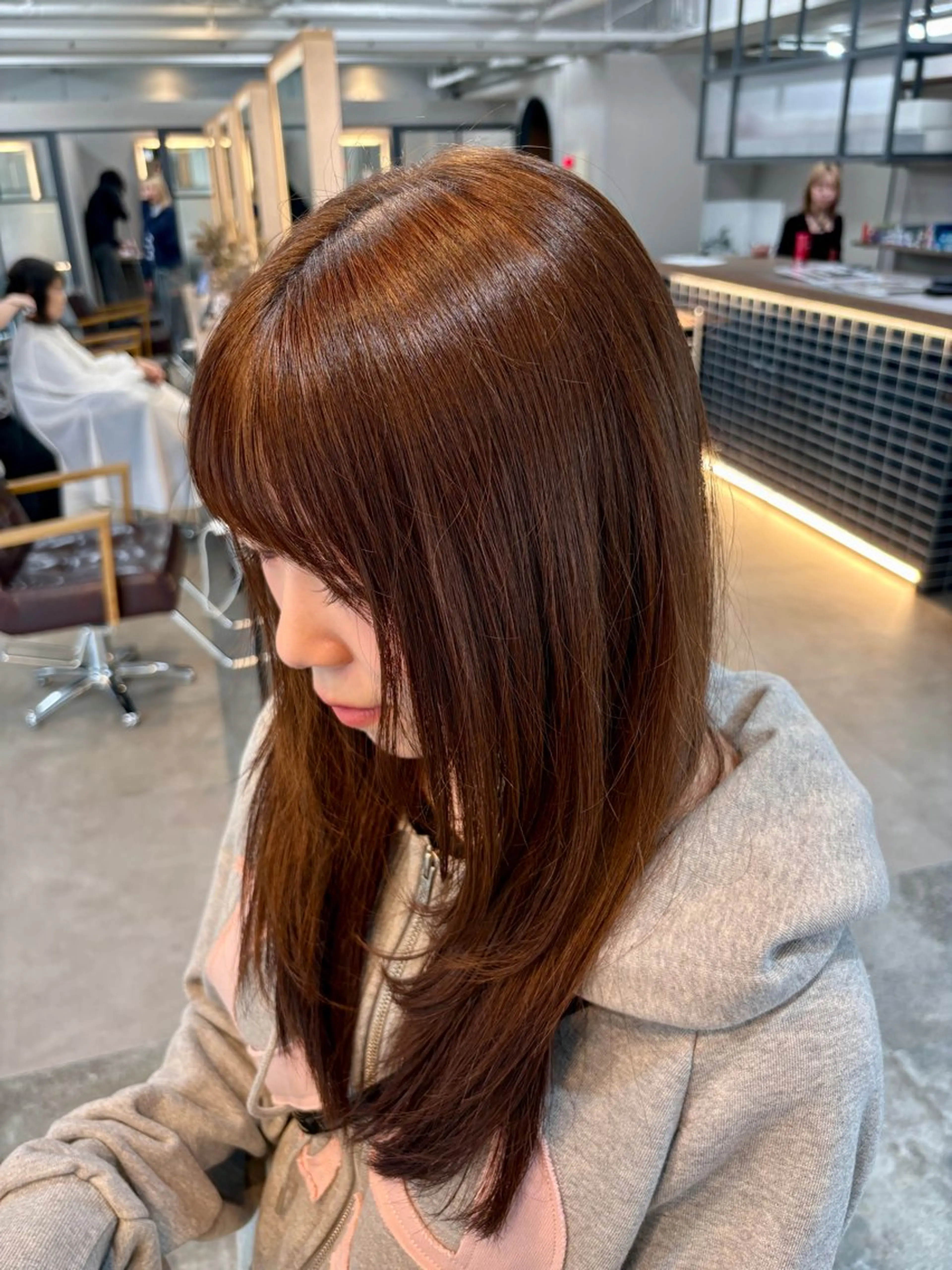 セミロング 髪質改善 ヘアカラー 💎艶髪／美髪特化 世麗💎のヘアスタイル