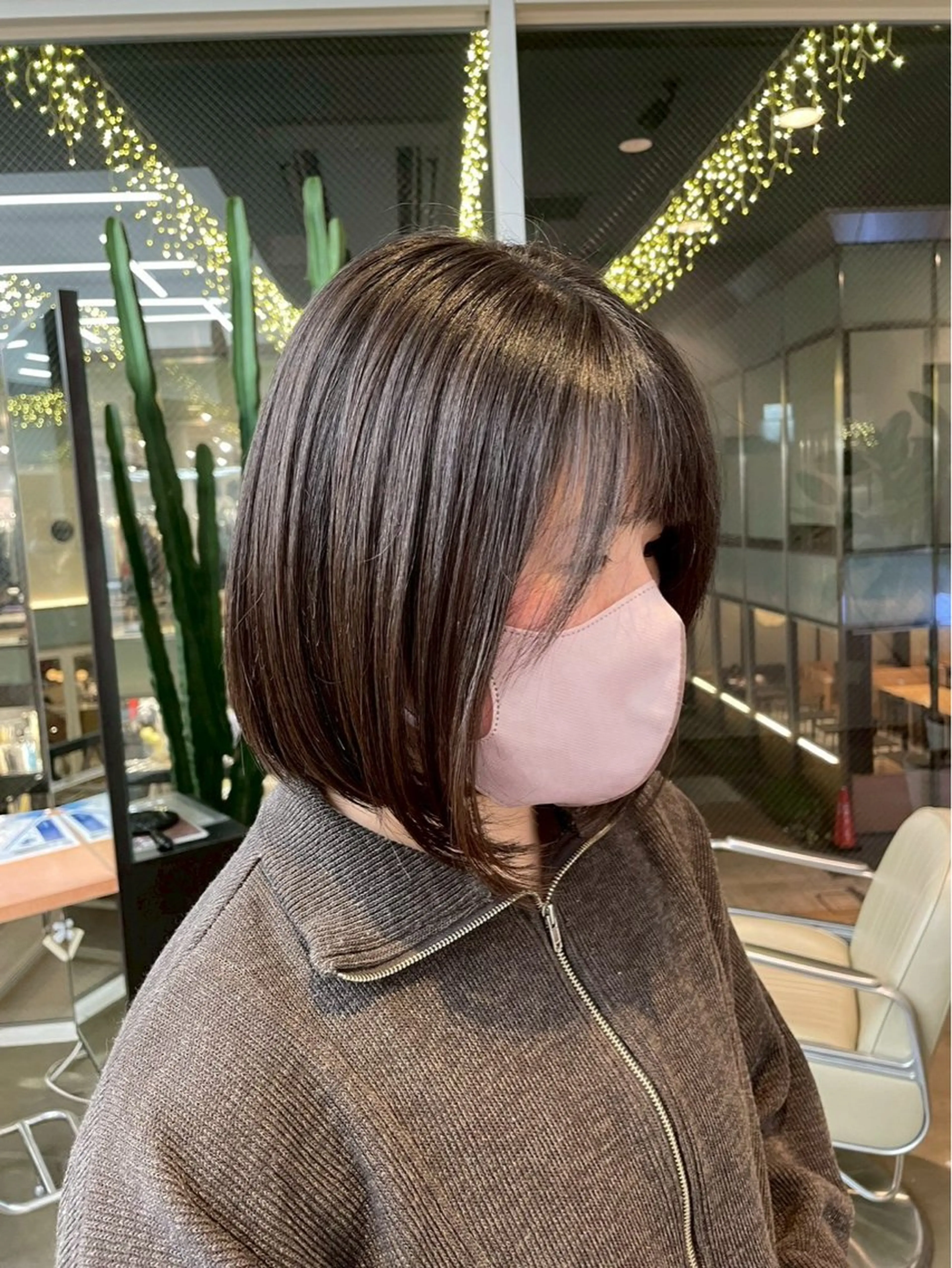 ショート ヘアアレンジ 顔周りカット 小顔カット DIFINOaoyama所属・🎧ayaka/ボブ /透明感カラー🩵のヘアスタイル