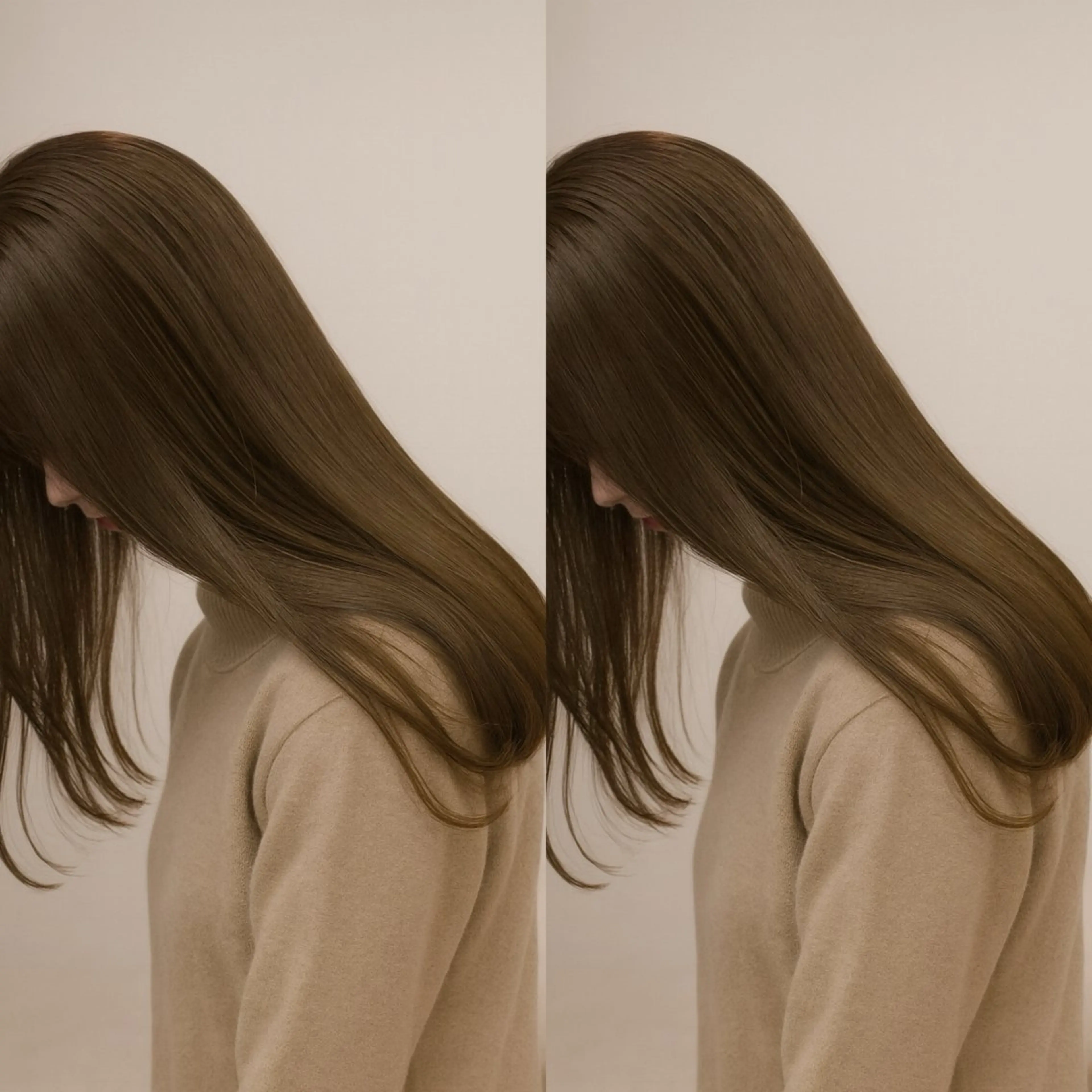 セミロング カラー 切りっぱなしボブ ベージュカラー ブリーチ ダブルカラー グレージュ カット ヘアカラー トリートメント 山口生真 ✂︎小顔矯正カットのヘアスタイル