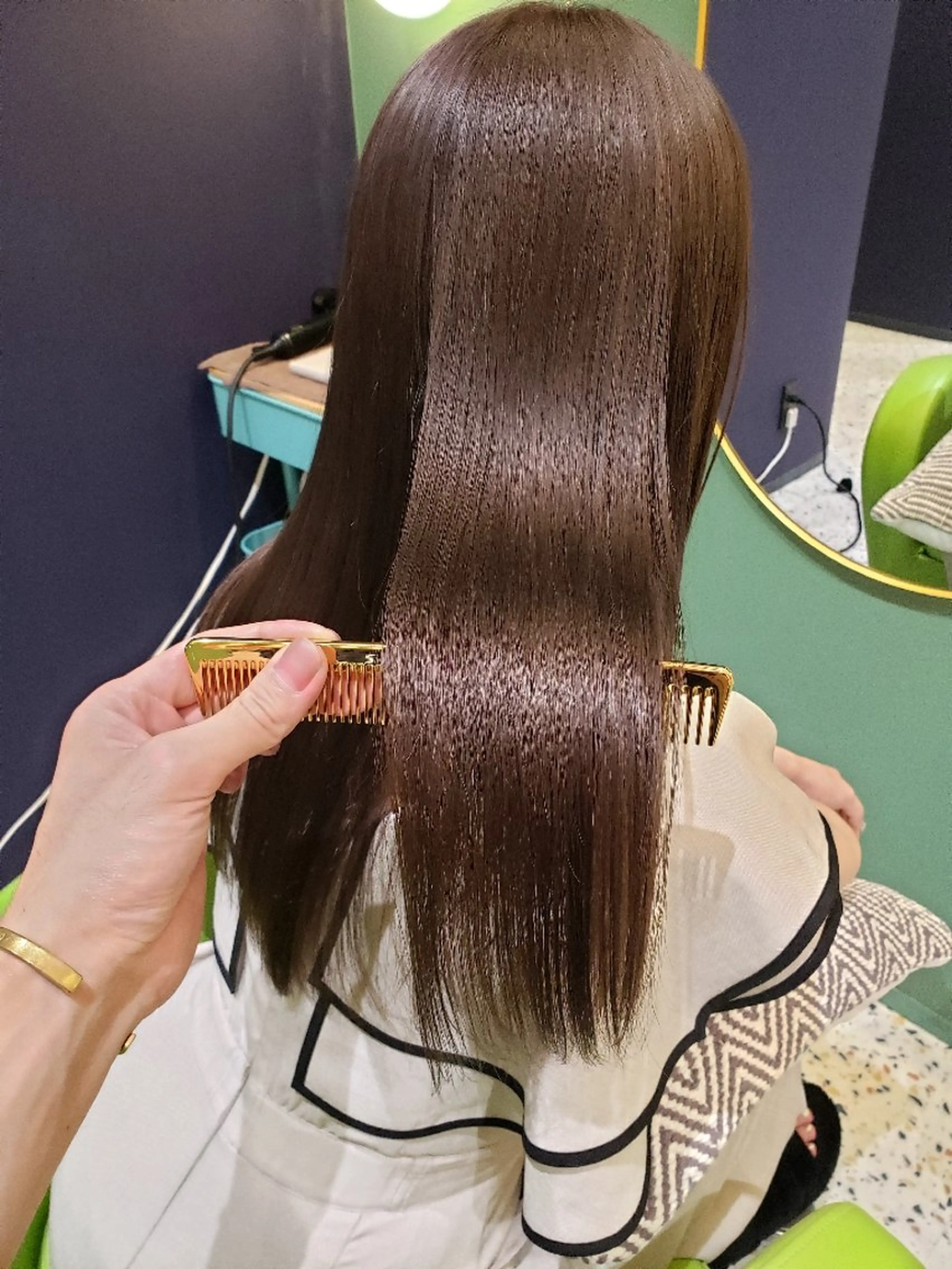 ロング カラー ヘアアレンジ ケアカラー 髪質改善 トリートメント 酸熱トリートメント 縮毛矯正 トリートメント 成瀬 弘光のヘアスタイル