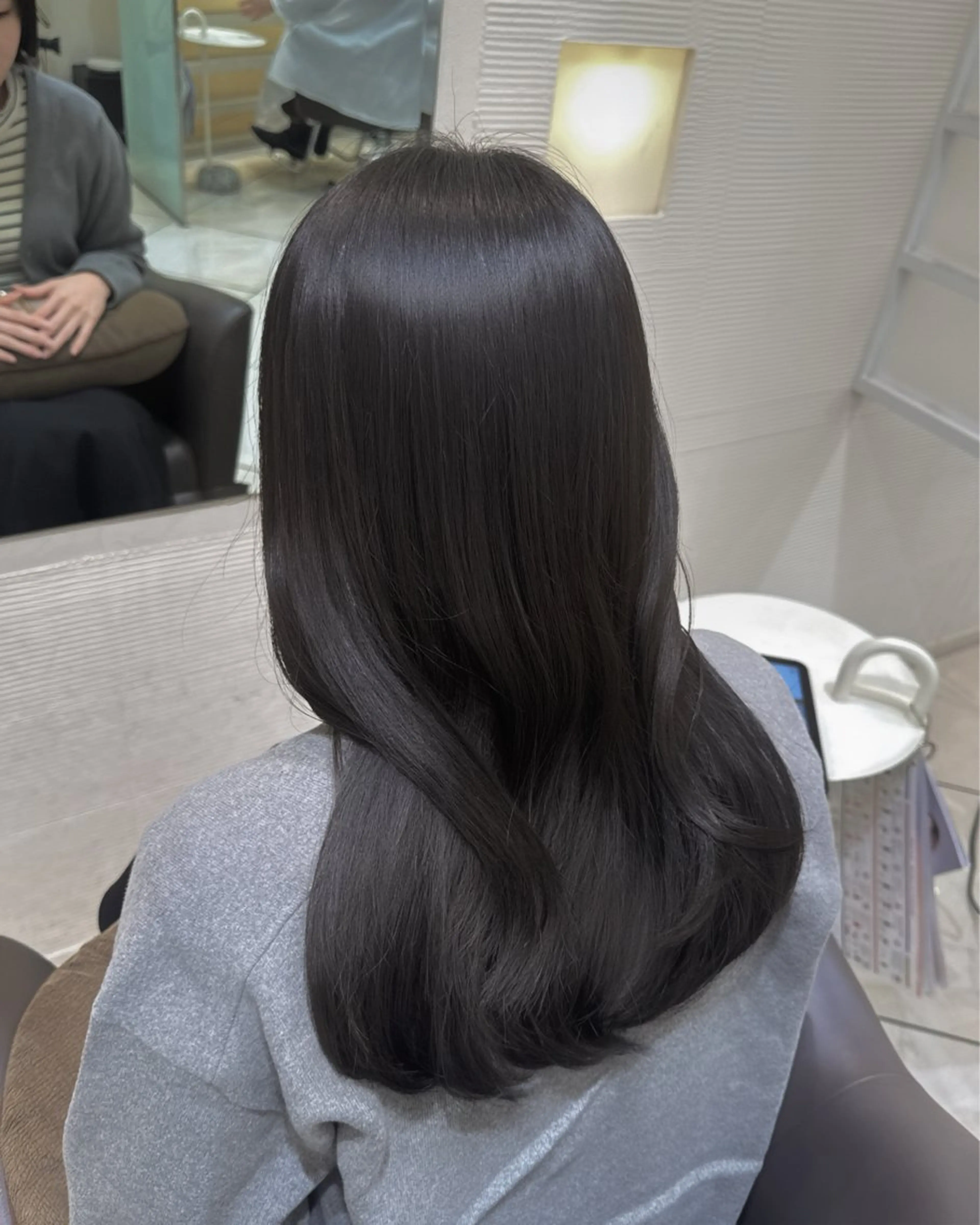 ミディアム カット ヘアカラー トリートメント 🫧オリーブ/赤み消 し/暗髪🫧野本麗奈のヘアスタイル