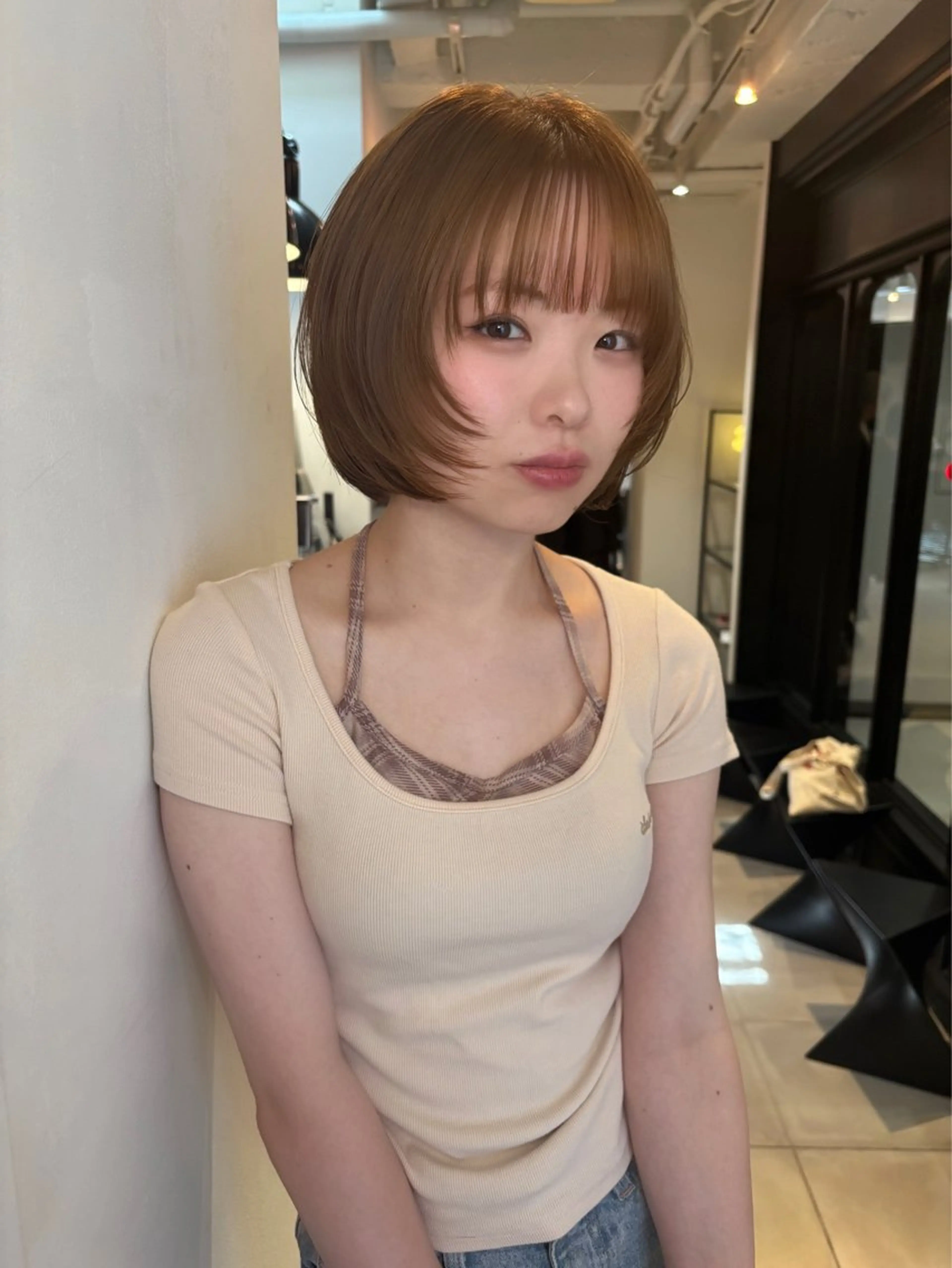 ショート カラー カット ヘアカラー riria/ボブ /ブラウンカラー🎀のヘアスタイル