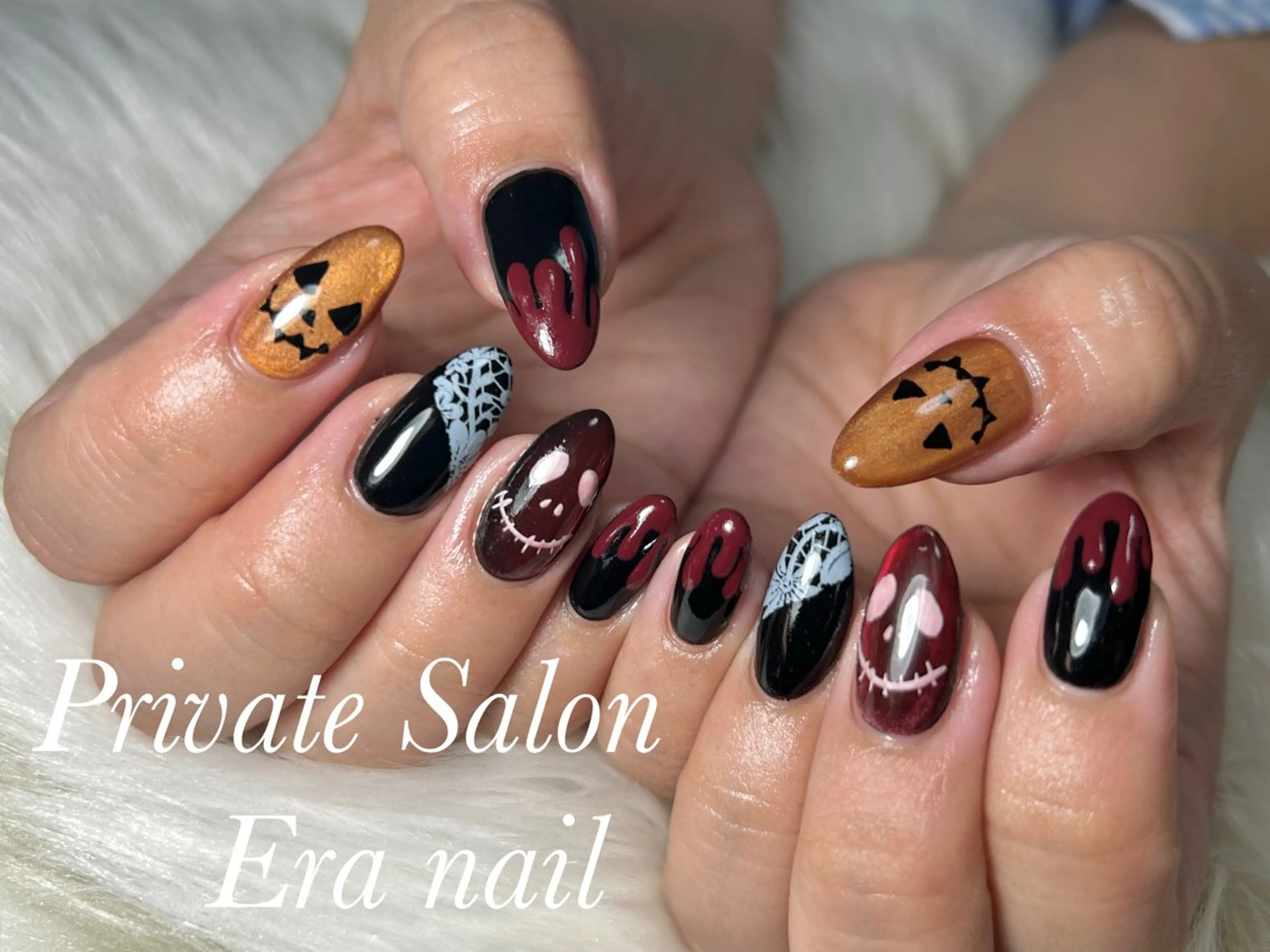 ネイル ハロウィン ハンドネイル Era nailのネイルデザイン