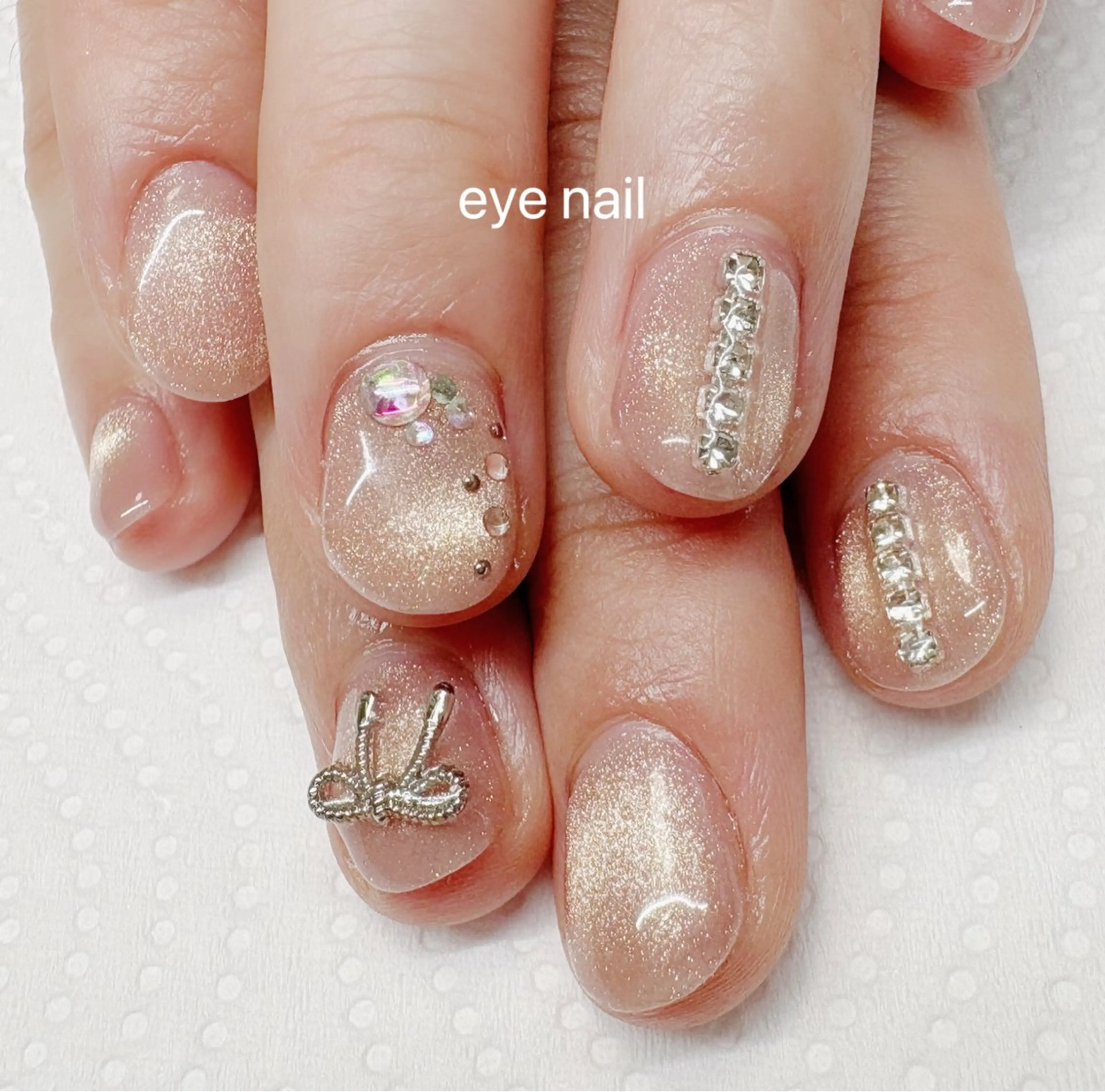 ネイル マグネットネイル ストーンネイル ハンドネイル Eye nailのネイルデザイン