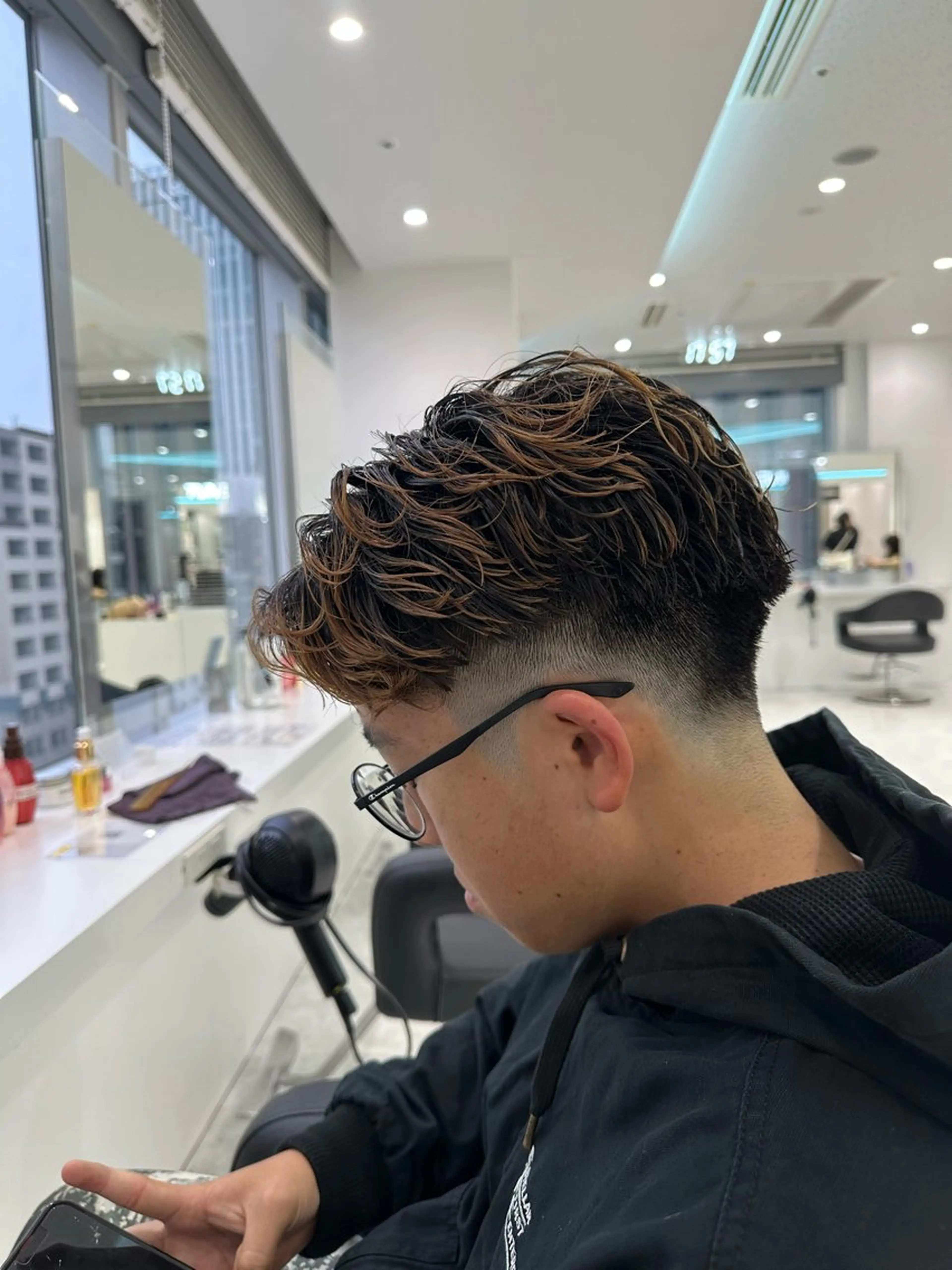 パーマ メンズ カット パーマ 🐺メンズパーマ の達人　あさひ🐺のヘアスタイル