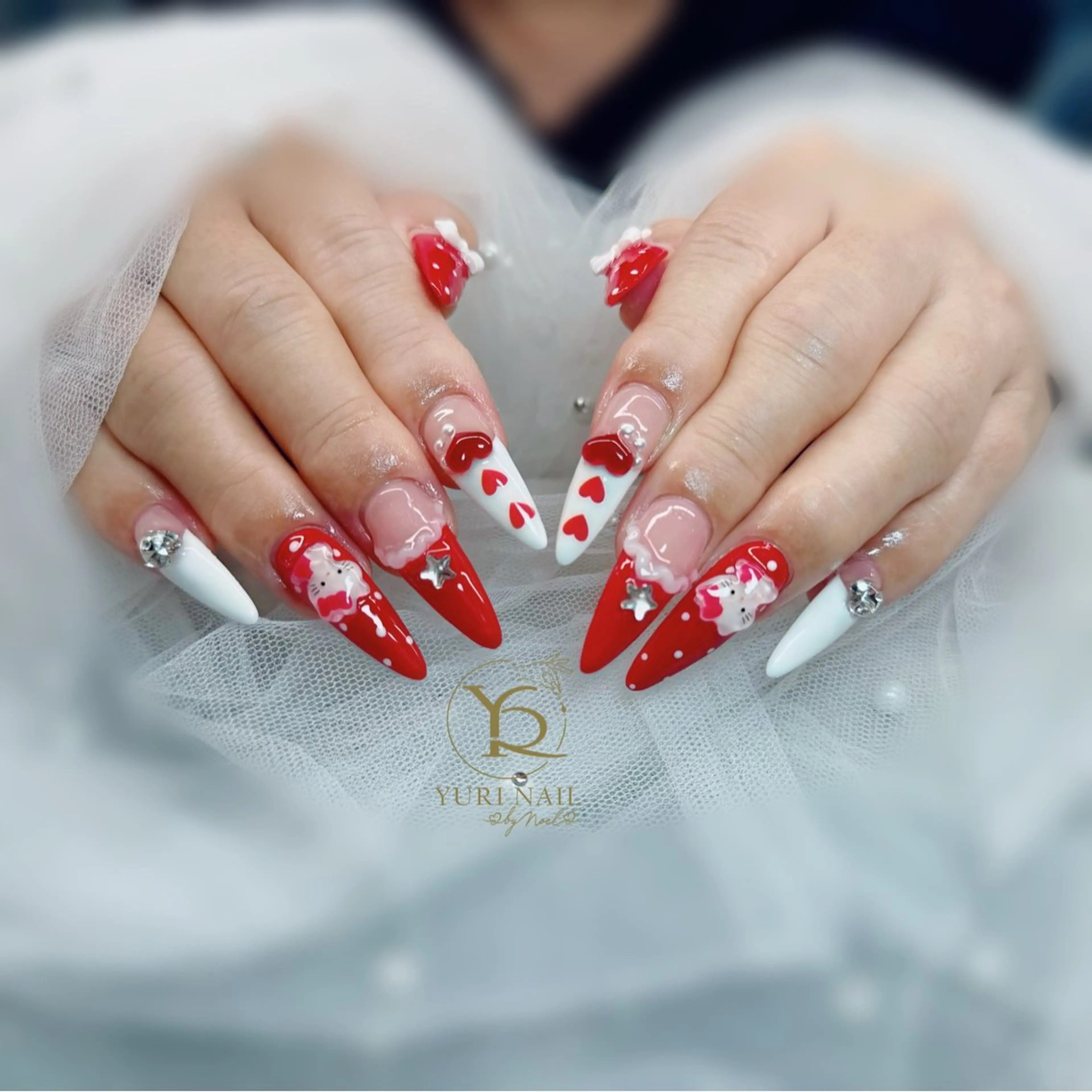 ネイル チークネイル フットネイル グラデーション 韓国ネイル 持ち込み Kawaii Nail Salon所属・YURI NAIL NARITAのネイルデザイン