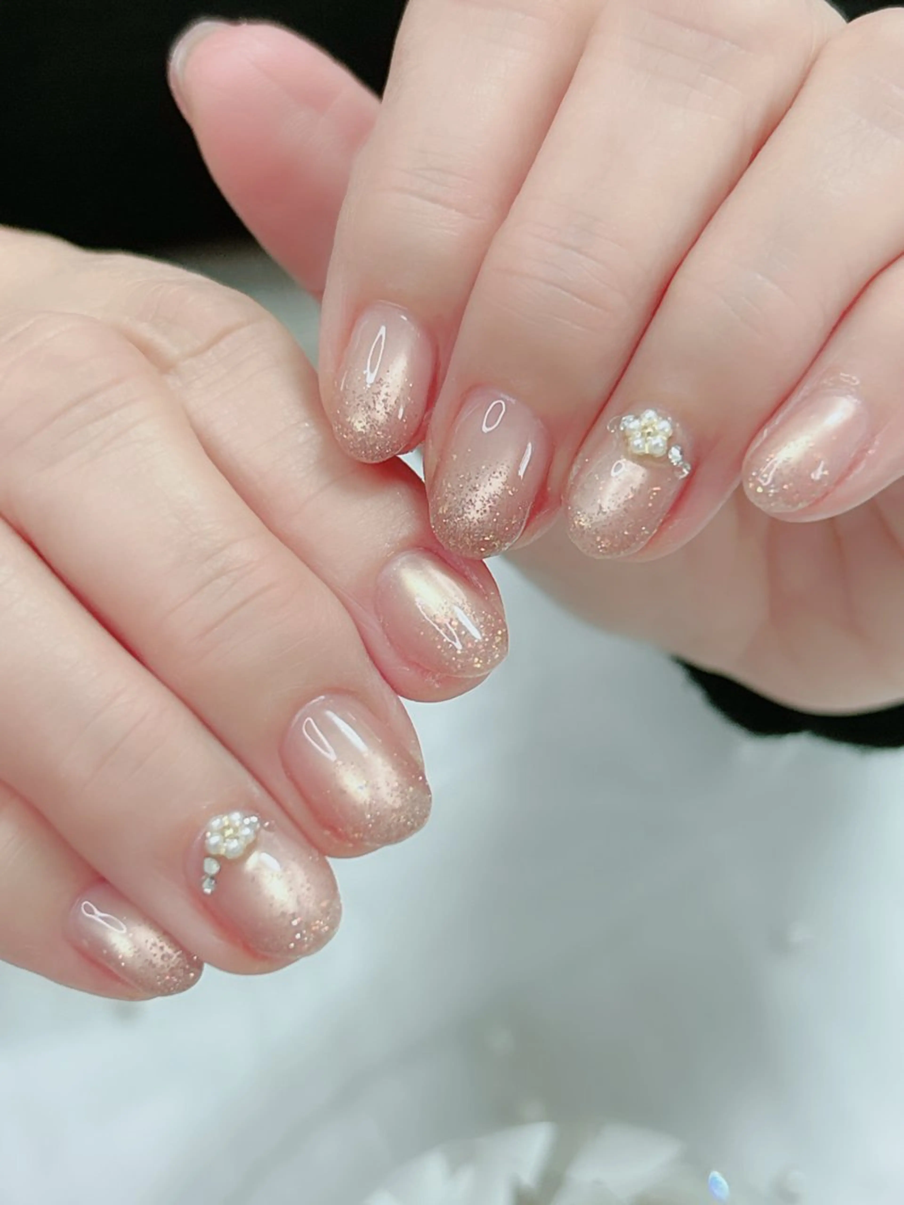 ネイル アートネイル フレンチネイル ジェルネイル グラデーション マグネットネイル ハンドネイル Cute Tips nailのネイルデザイン