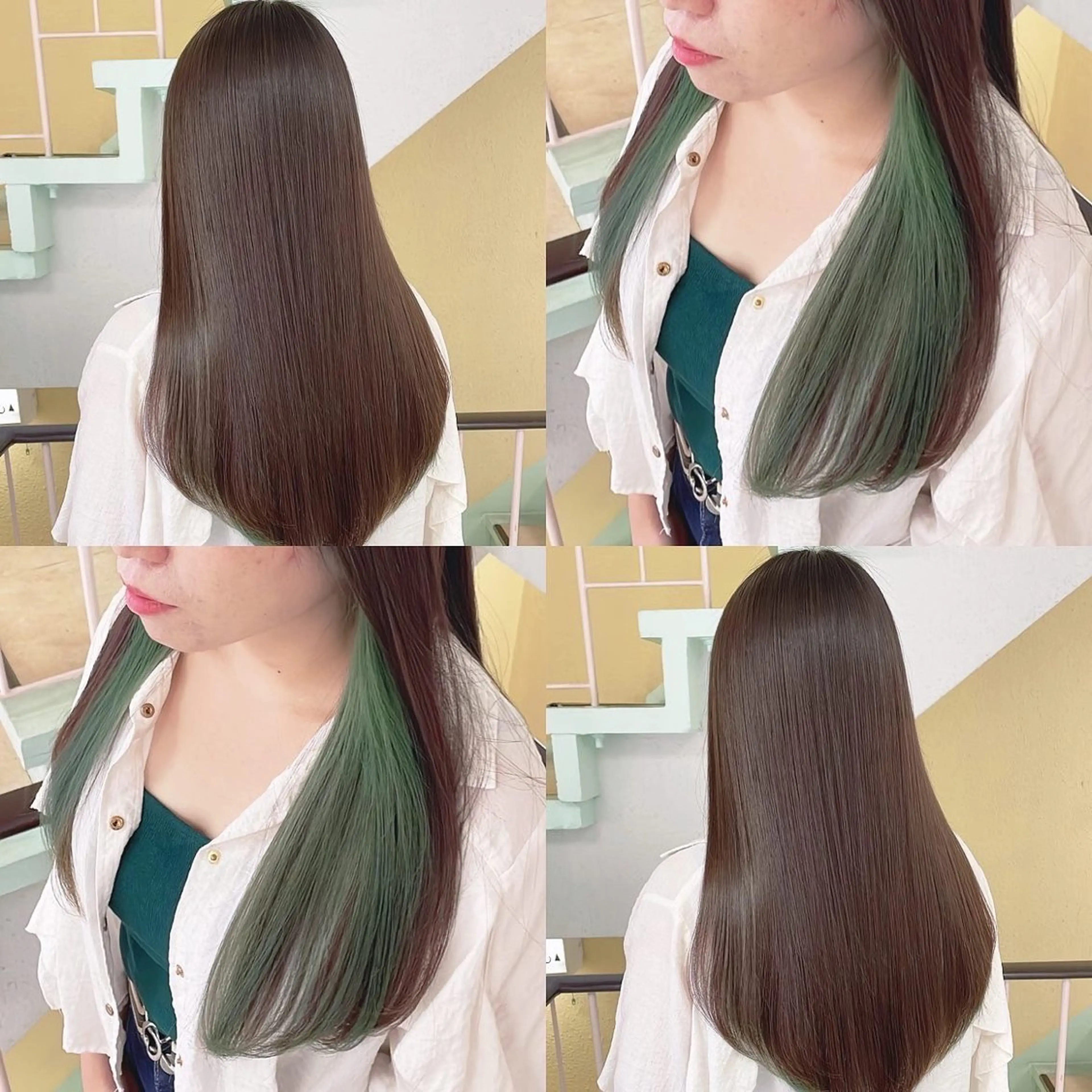 カラー ヘアカラー トリートメント 渋谷:インナーカラー ／🍒エリカ🍒のヘアスタイル