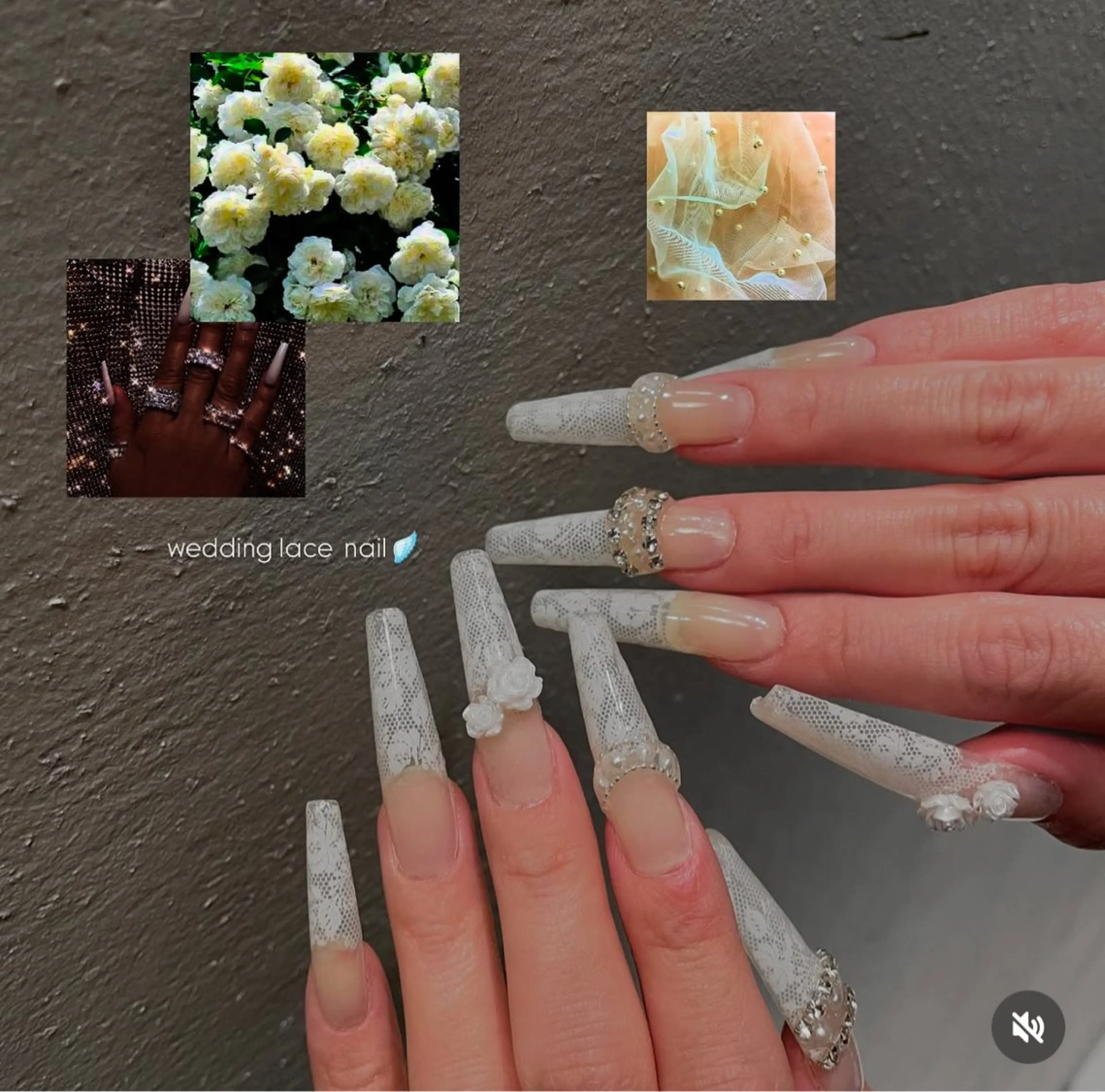 【lace  design】チップ長さだし+レースネイル/10本レースorレースフレンチ可能🪽の写真