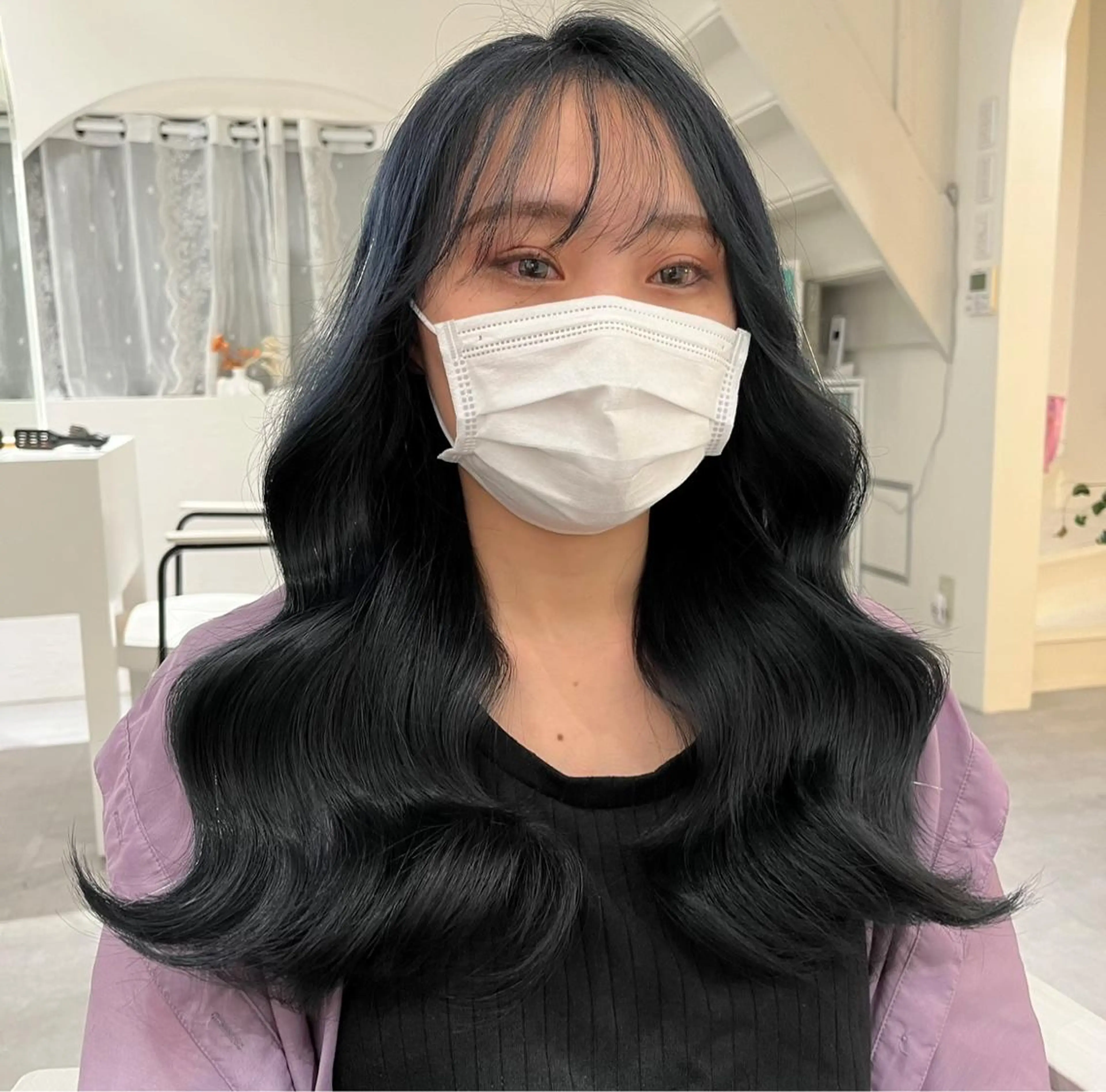 大人気 "ブルーブラック"💕艶髪ケアカラー🤍の写真